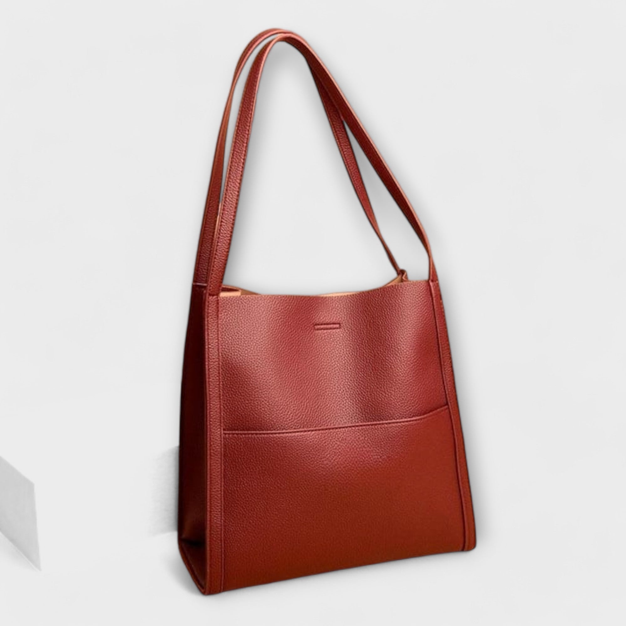 Leather Bag, Spacious Interior, Durable Handles, Versatile Everyday Accessory