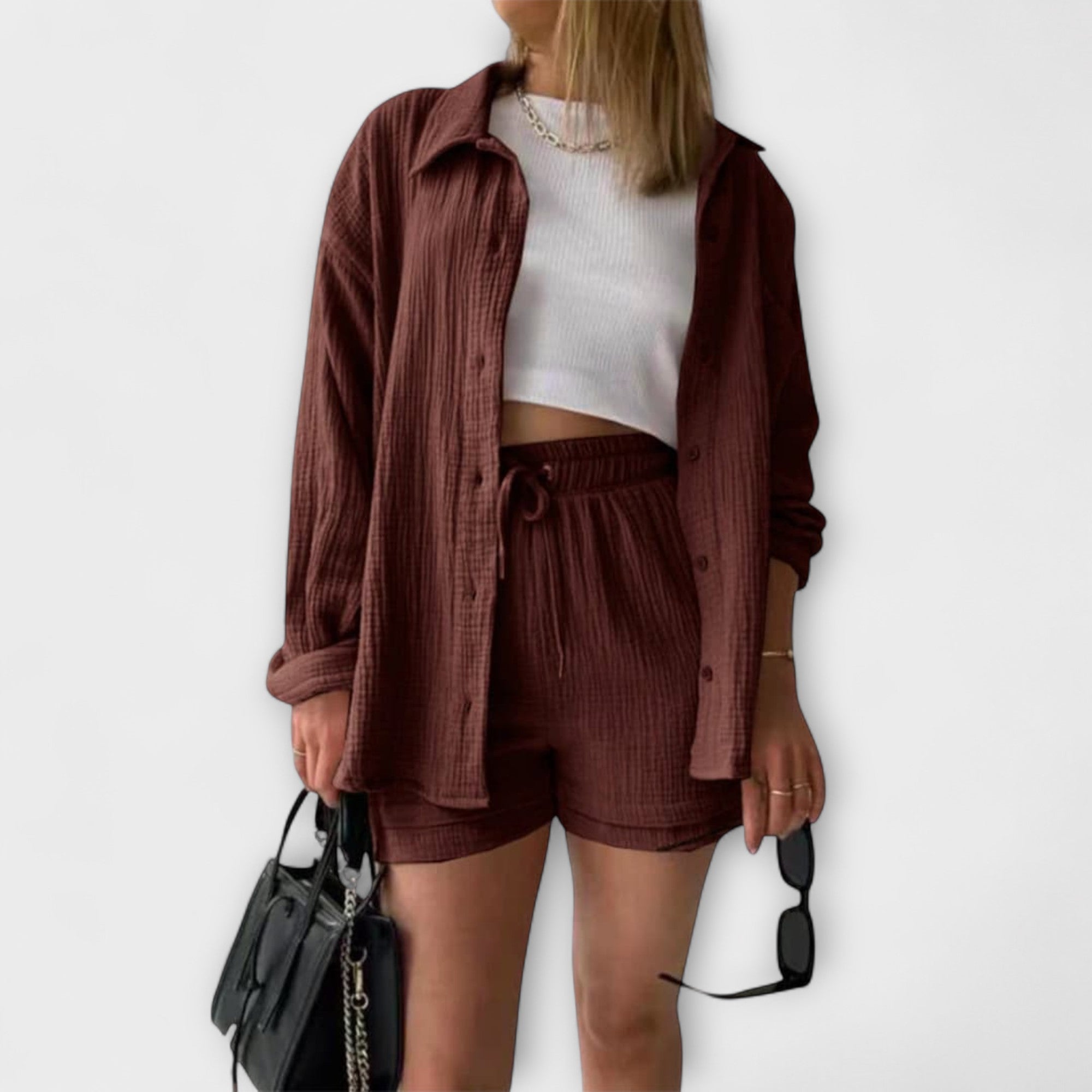 Women’s Summer Set, Two-Piece, Loose Fit, Breathable Lightweight Fabric