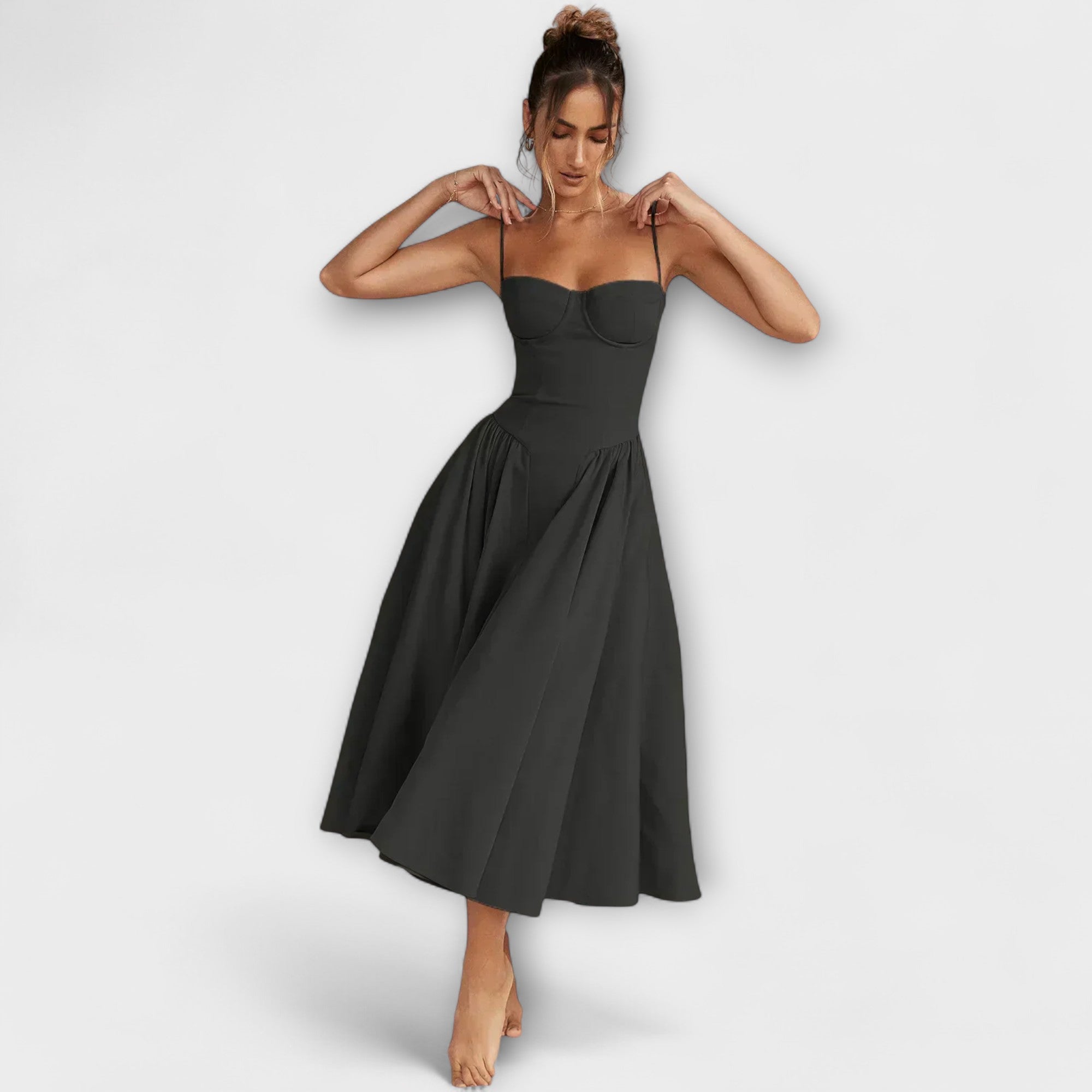 Women’s Sleeveless Corset Dress, Tailored Fit, Minimalist Elegant Silhouette