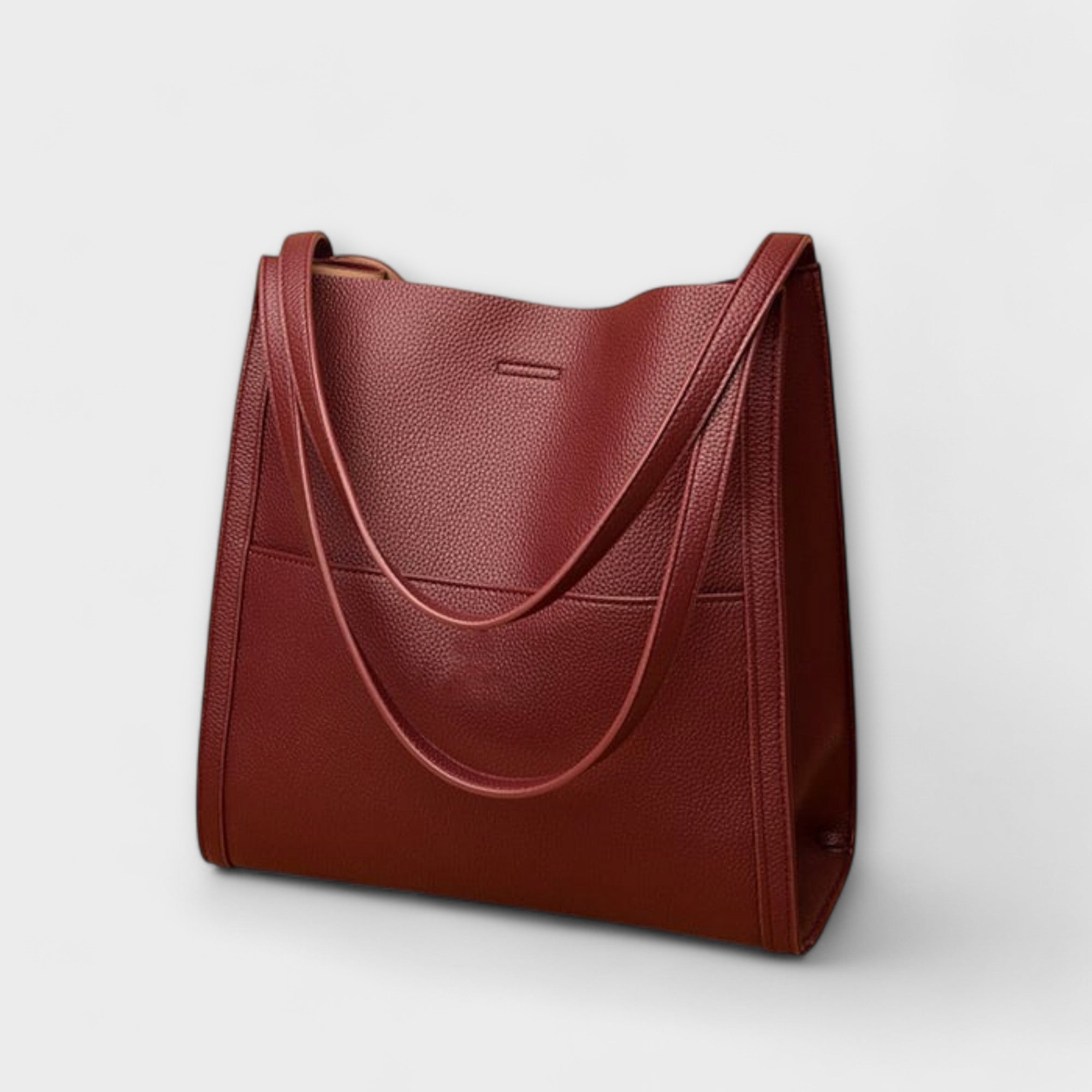Leather Bag, Spacious Interior, Durable Handles, Versatile Everyday Accessory
