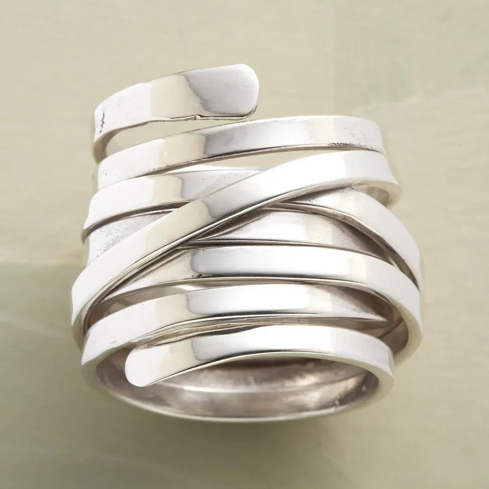 Ring, Durable High-Quality Metals, Polished Finish, Radiant Design with Shimmering Stones