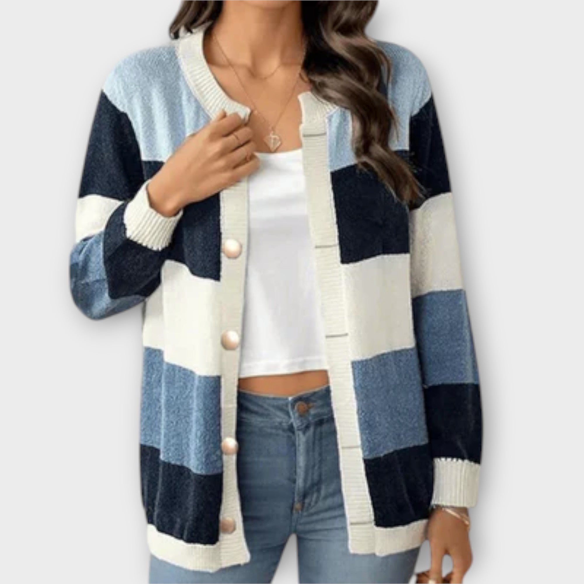 Women’s Cardigan, Soft Fabric, Long Sleeve, Open Neckline, Comfortable Fit