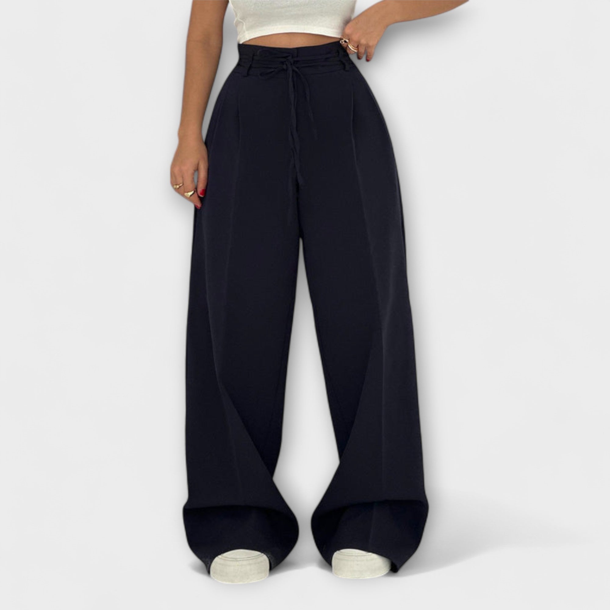 Women’s Polyester Trousers, Regular Fit, Lightweight Breathable Fabric, Versatile Style