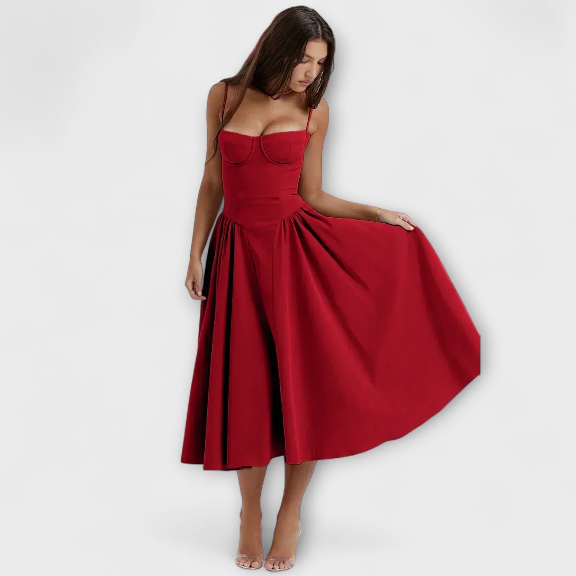 Women’s Sleeveless Corset Dress, Tailored Fit, Minimalist Elegant Silhouette