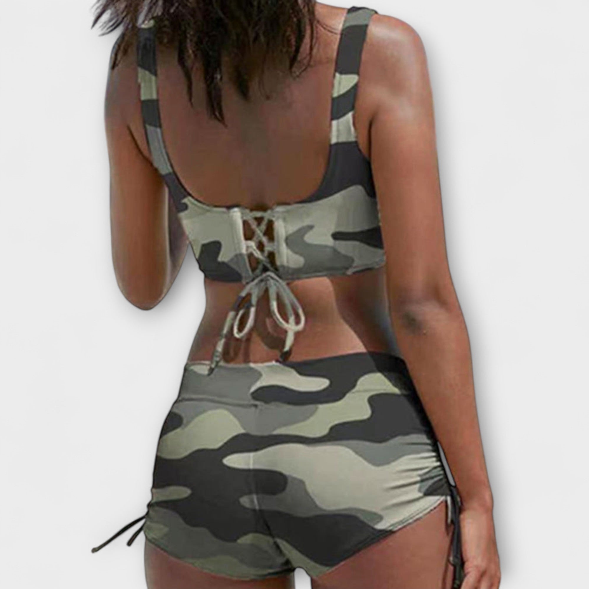 Women’s Bikini Swimwear, Sleeveless, Scoop Neck, Supportive Fit, Stretch Fabric