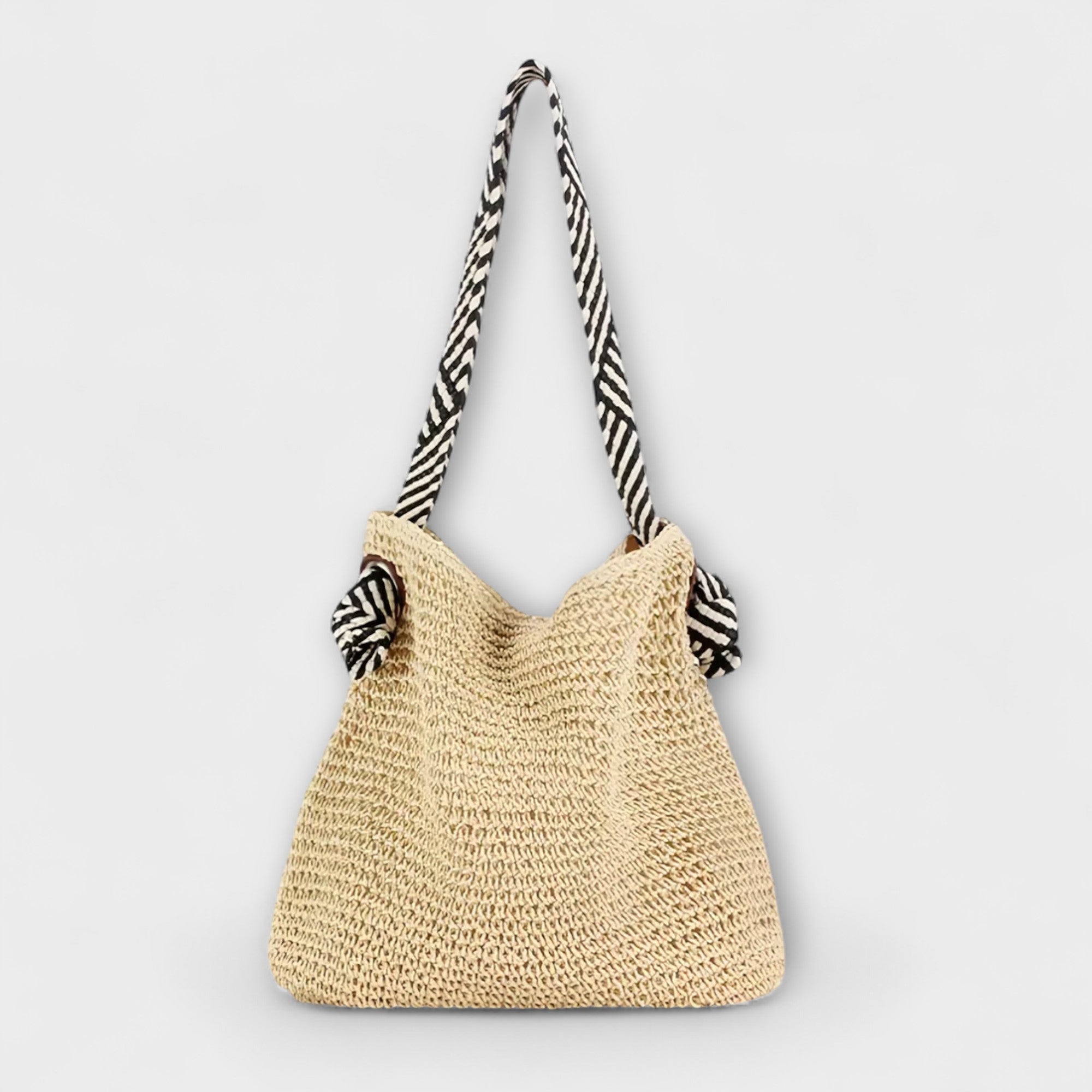 Women’s Shoulder Bag, Hand-Woven Textured, Magnetic Closure, Spacious Interior