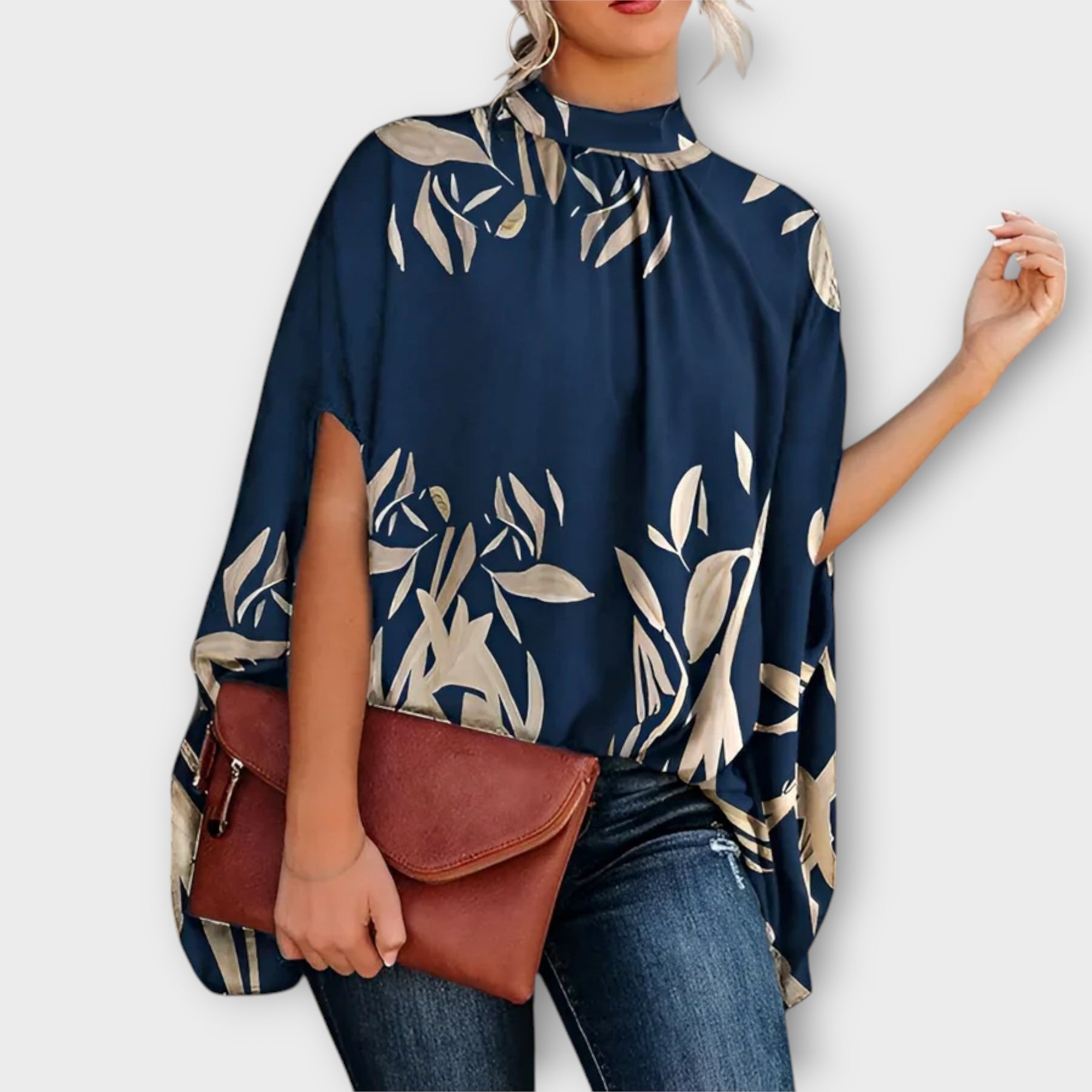 Women’s Long Sleeve Blouse, Round Neckline, Streamlined Fit, Comfortable Fabric, Versatile Wear