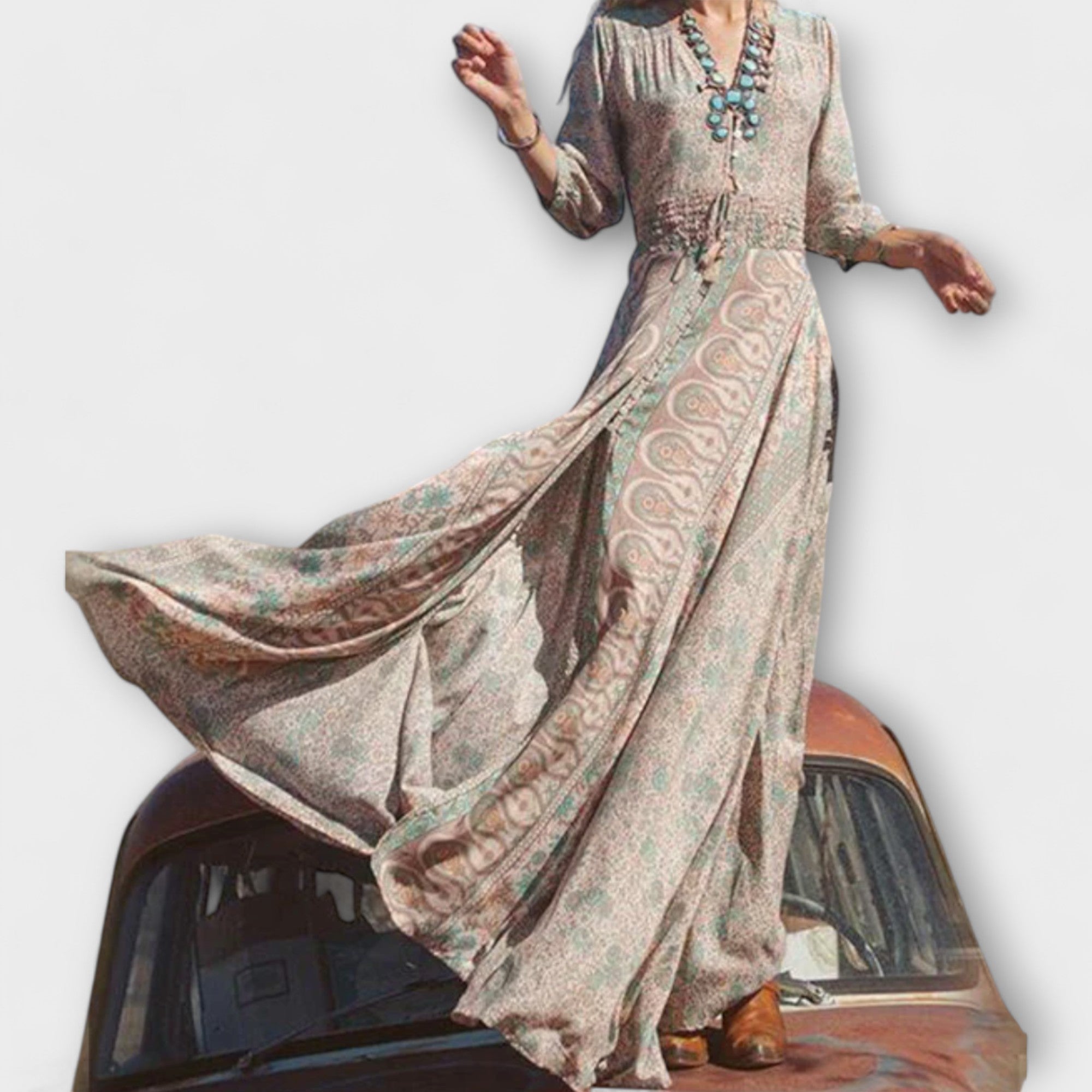 Women’s Maxi Dress, Sleeveless, Lightweight Fabric, Adjustable Straps, Comfortable Fit