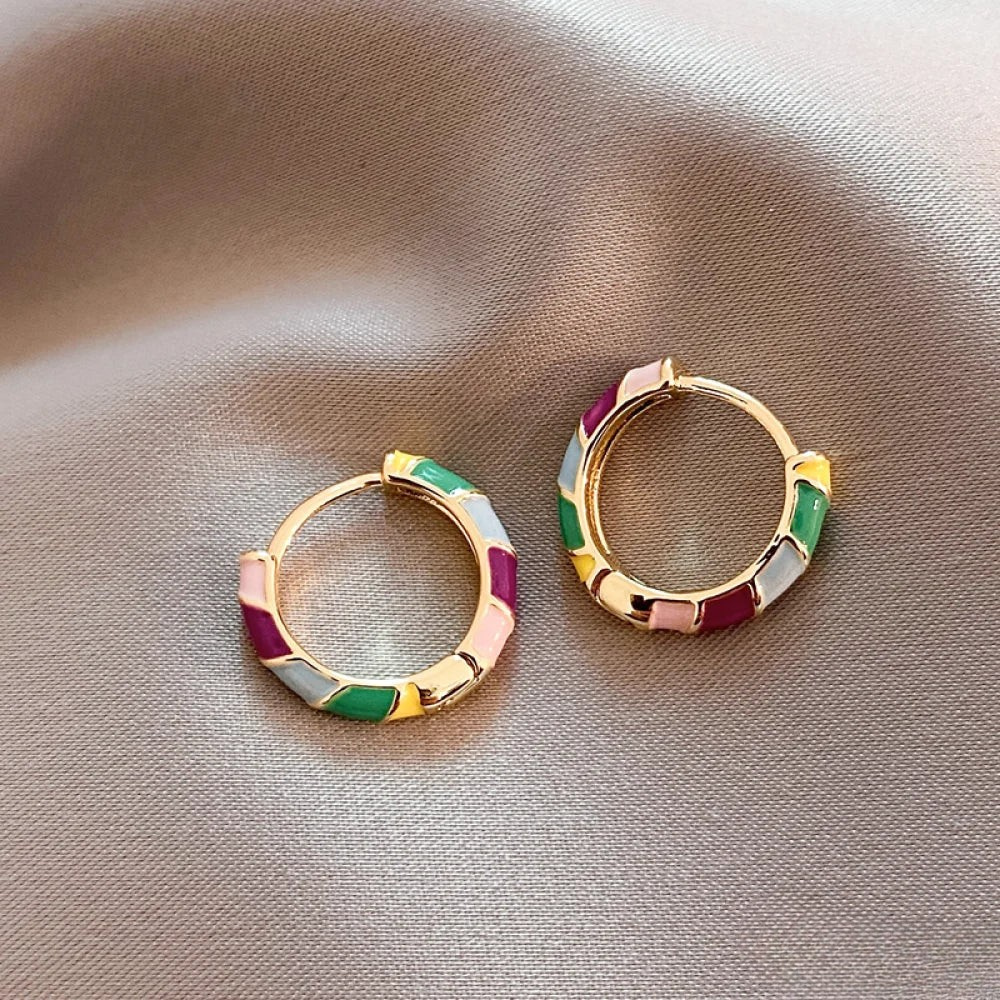 Earrings, Durable Metal Construction, High-Quality Polished Finish, Sparkling Stone Design