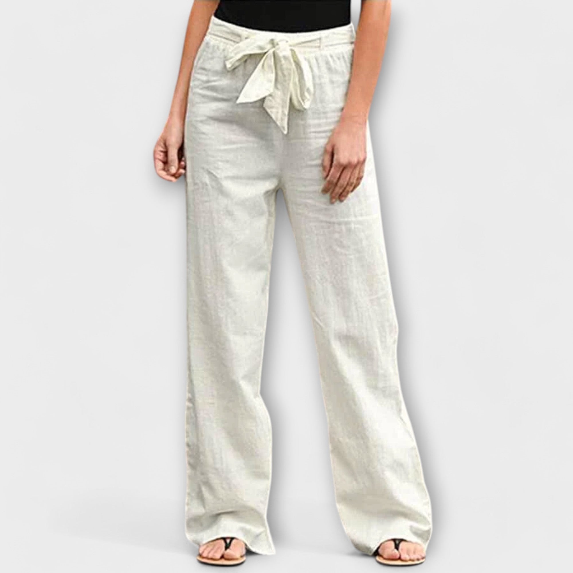 Women’s Linen Trousers, Relaxed Fit, Breathable Fabric, Classic Silhouette