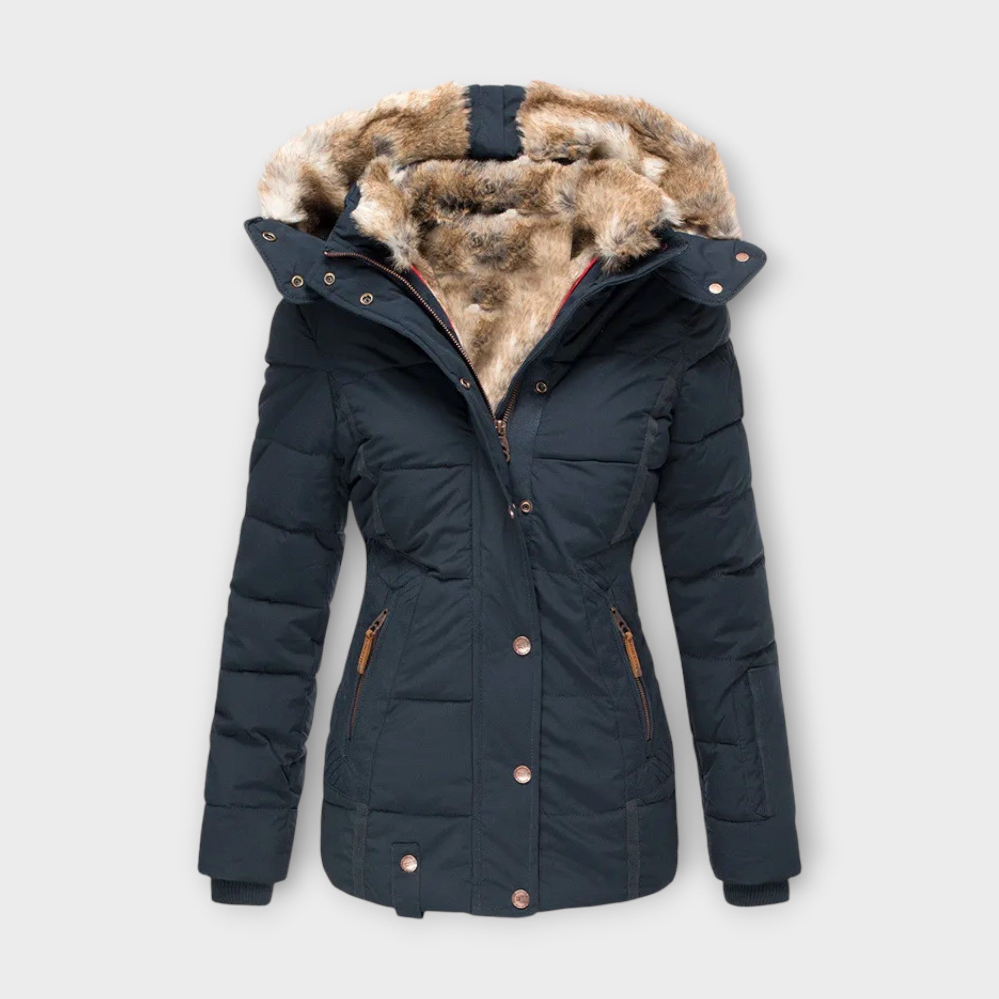 Women’s Fur-Lined Warm Jacket, Durable, Comfortable, Sophisticated Outerwear