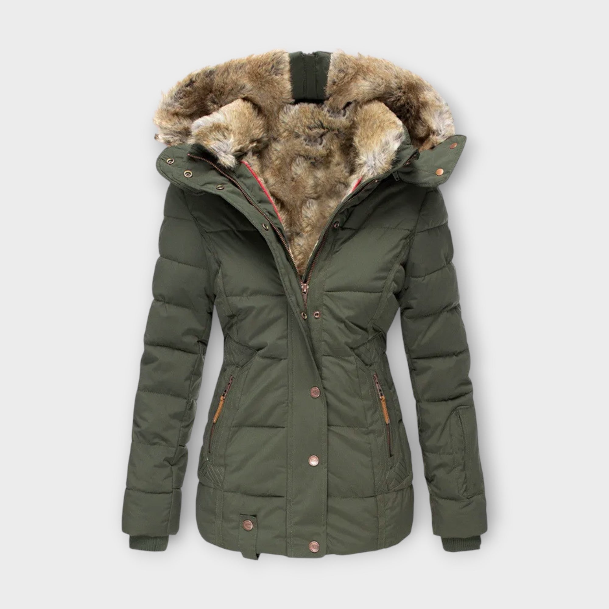 Women’s Fur-Lined Warm Jacket, Durable, Comfortable, Sophisticated Outerwear