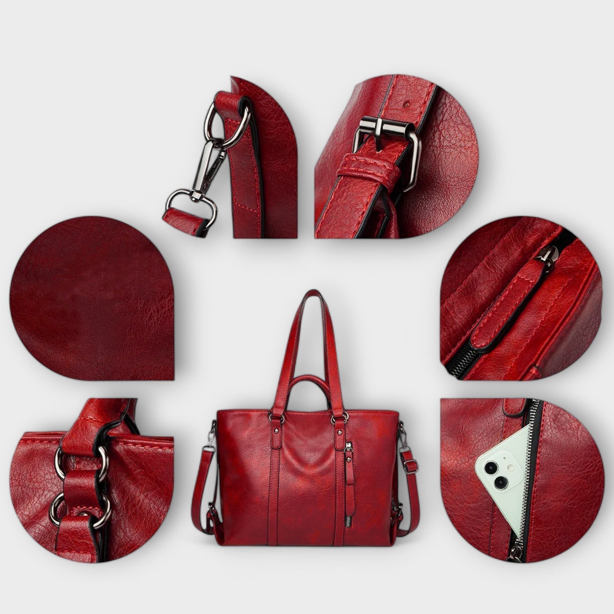 Women’s Leather Bag, Spacious, Elegant Design, Practical for Everyday Use