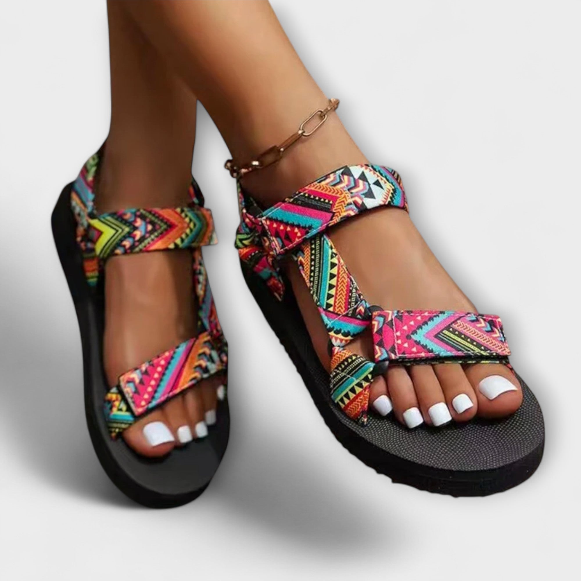 Women’s Flat Sandals, Natural Fiber Rope, Slip-On, Breathable, Lightweight