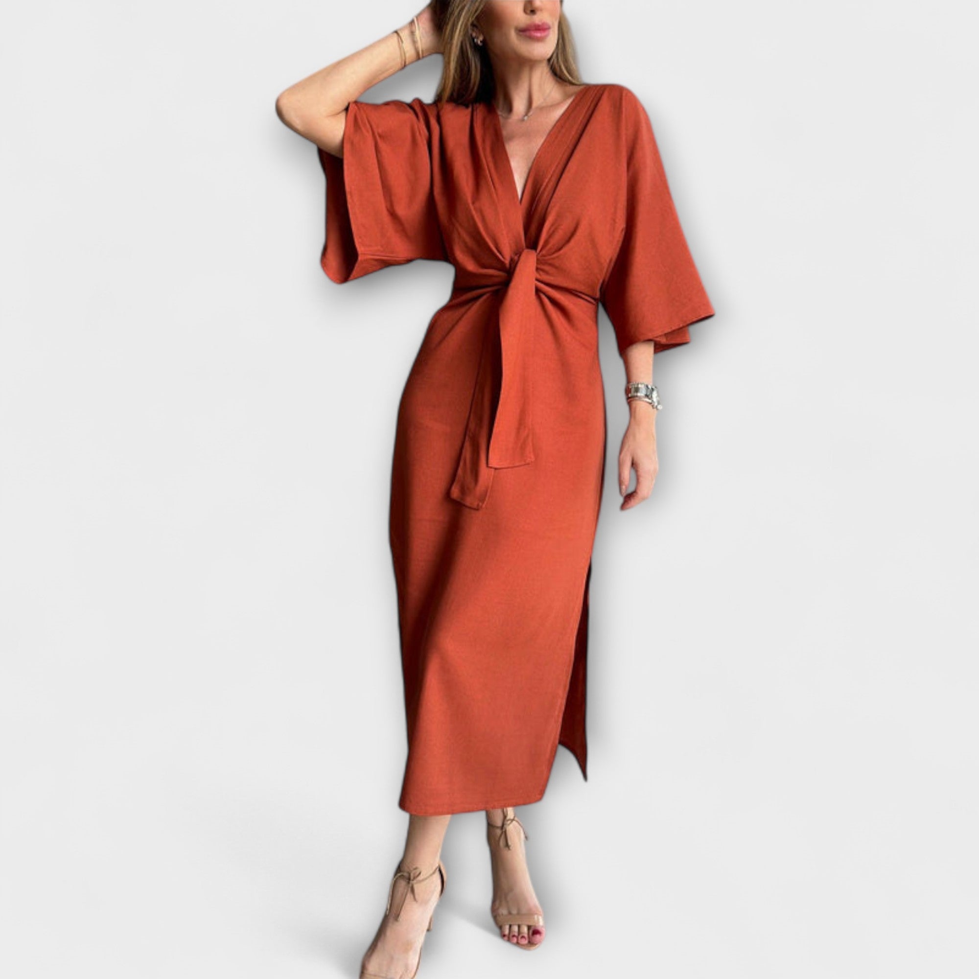 Women’s Casual Dress, Short Sleeve, Round Neck, Breathable Comfortable Fit