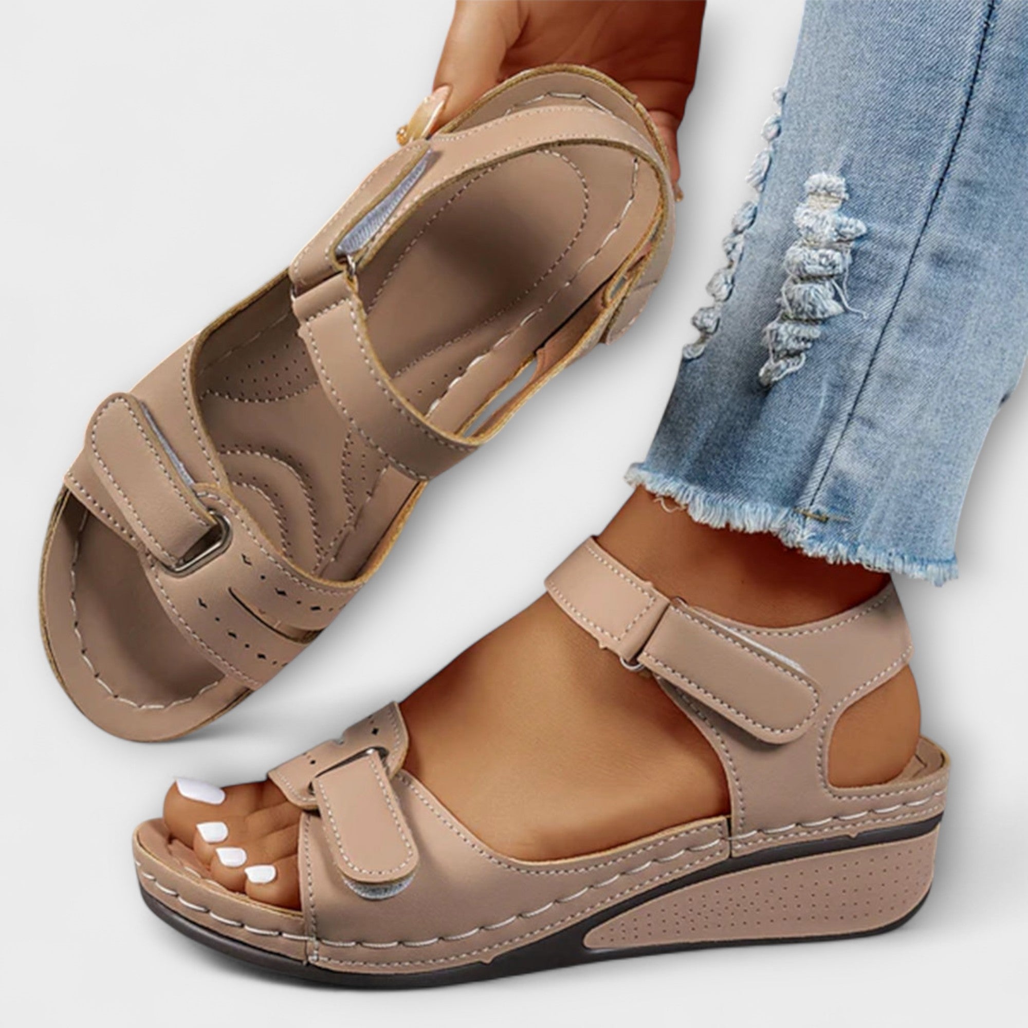 Women’s Ergonomic Comfort Sandals, Adjustable Straps, Non-Slip Sole, Breathable, Durable, Versatile Design