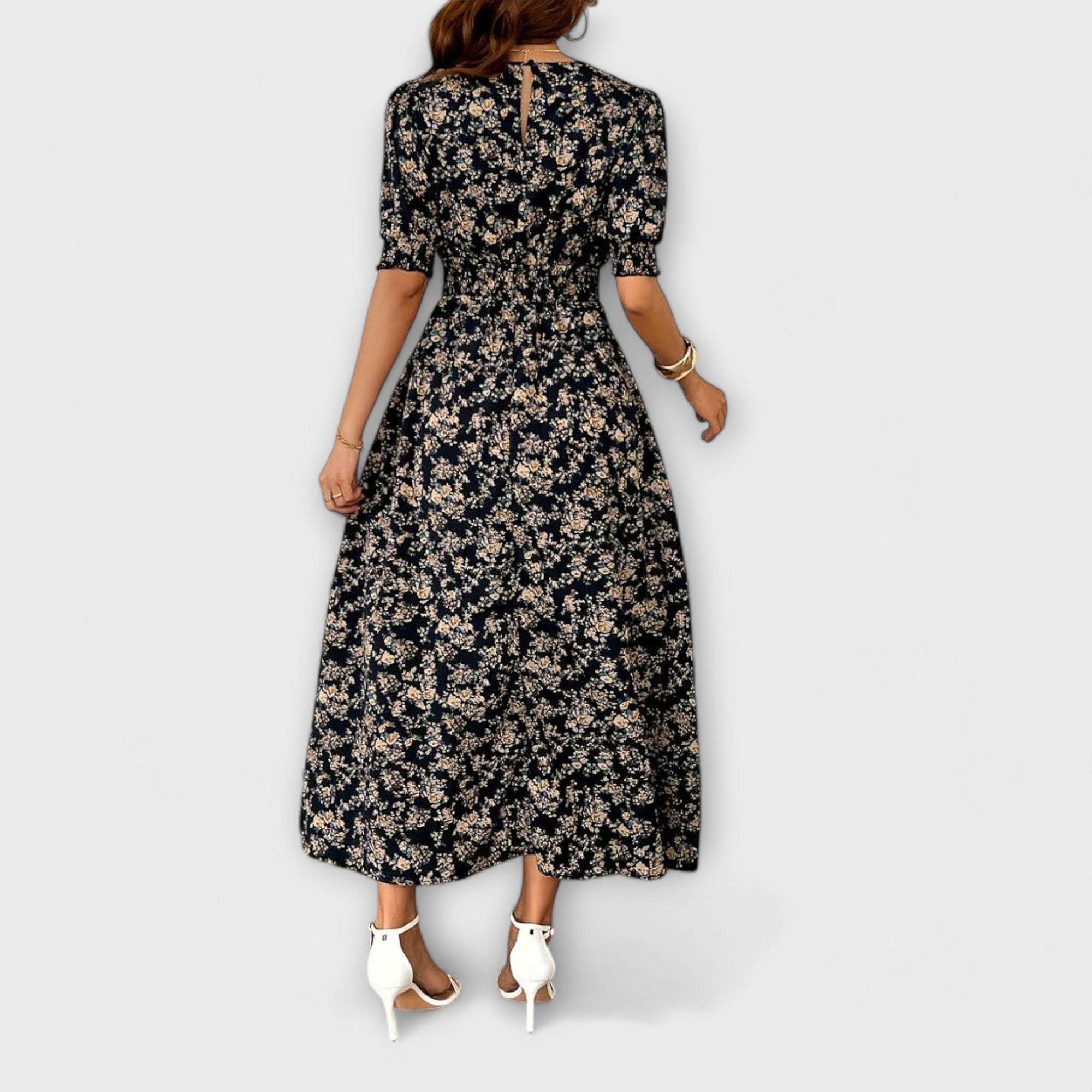 Women’s Floral Dress, Relaxed Fit, Soft Breathable Fabric, Feminine Details