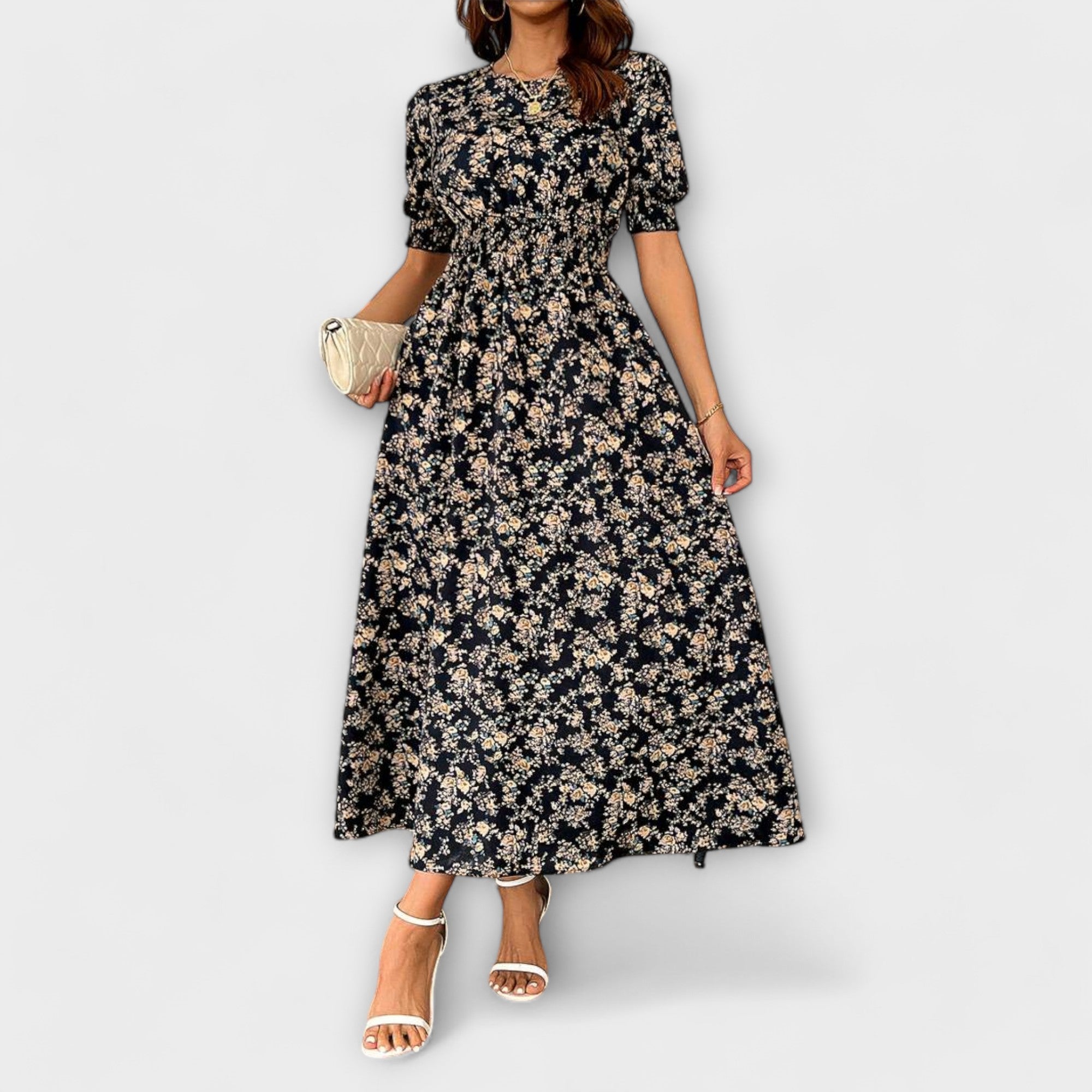 Women’s Floral Dress, Relaxed Fit, Soft Breathable Fabric, Feminine Details