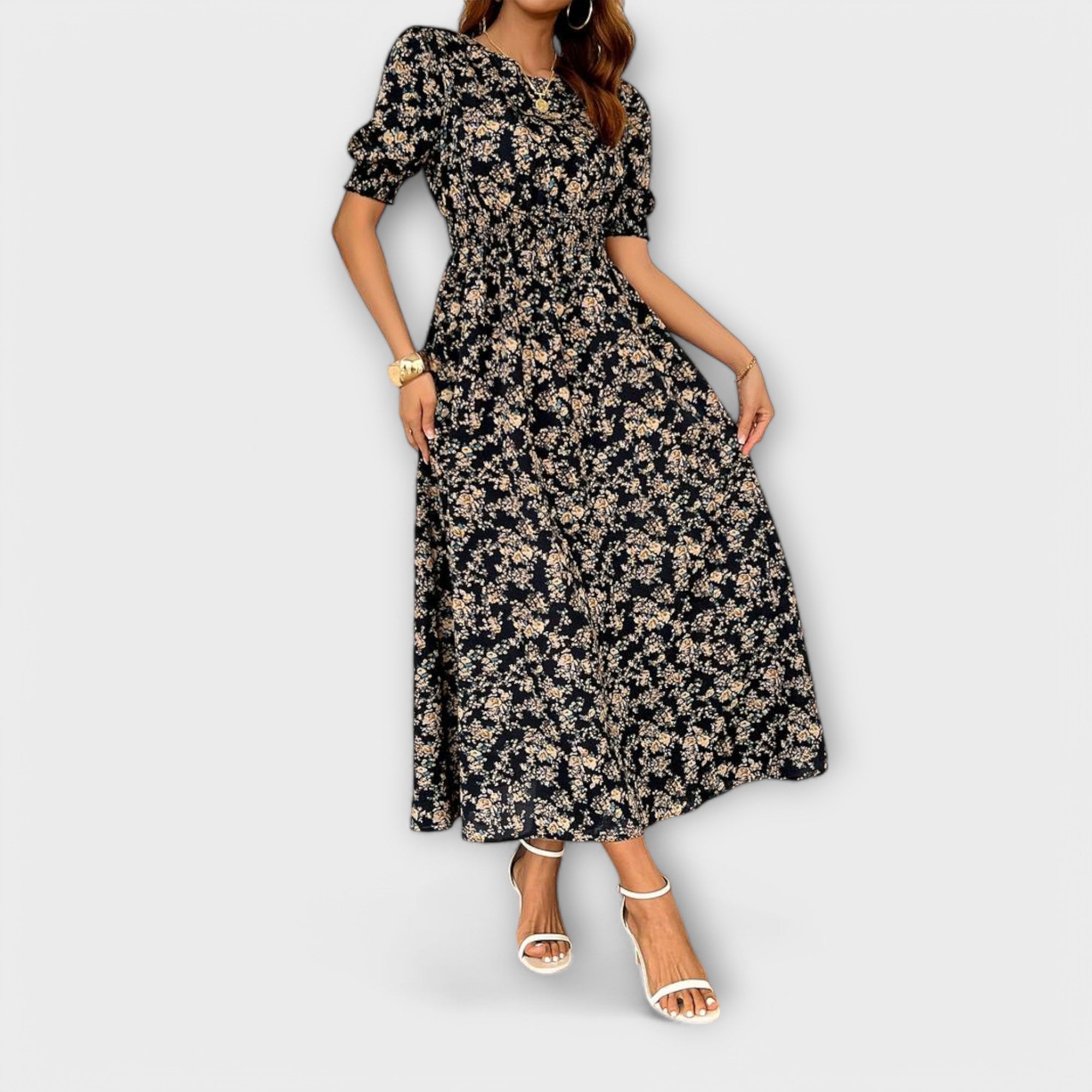 Women’s Floral Dress, Relaxed Fit, Soft Breathable Fabric, Feminine Details