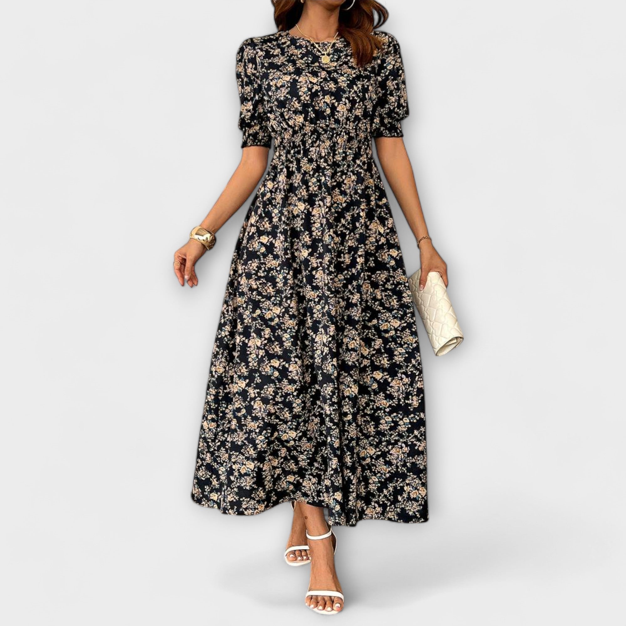 Women’s Floral Dress, Relaxed Fit, Soft Breathable Fabric, Feminine Details
