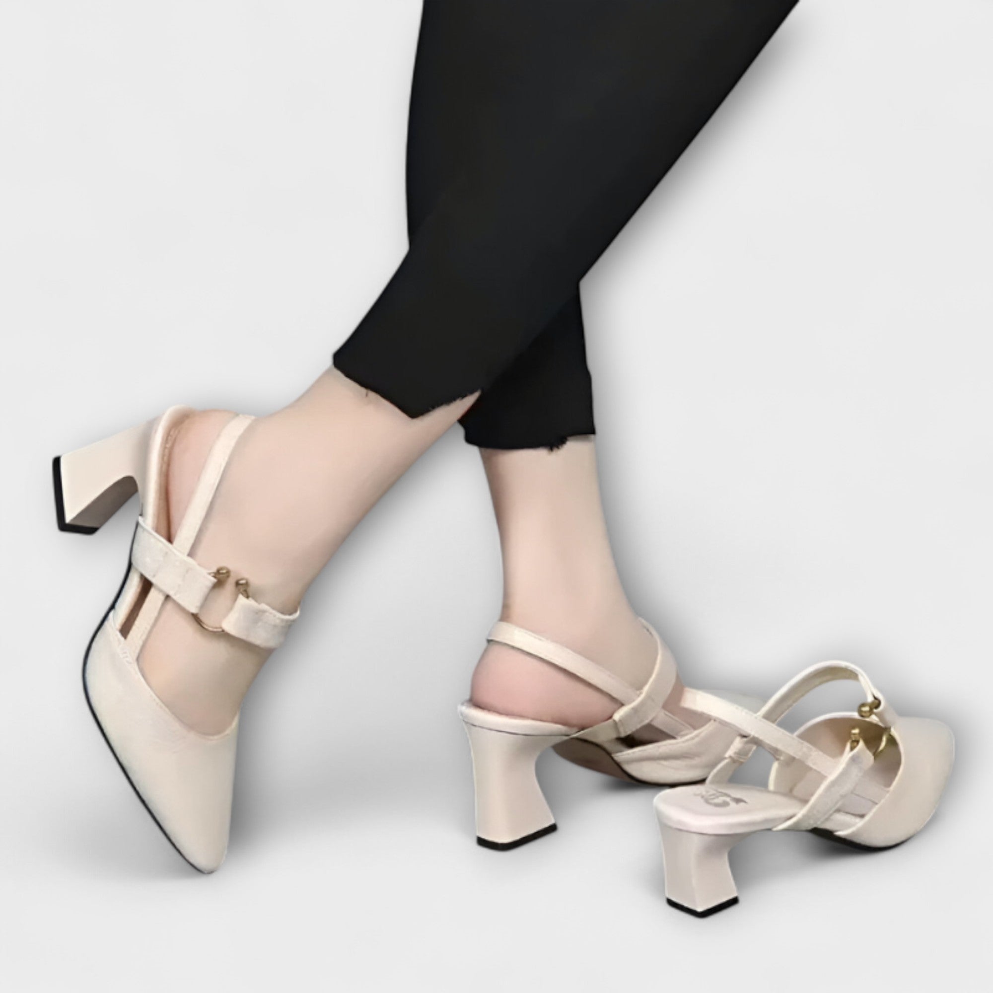 Women’s Heels with Spacious Toe Box, Arch Support, Ergonomic Cushioning, and Comfort Design
