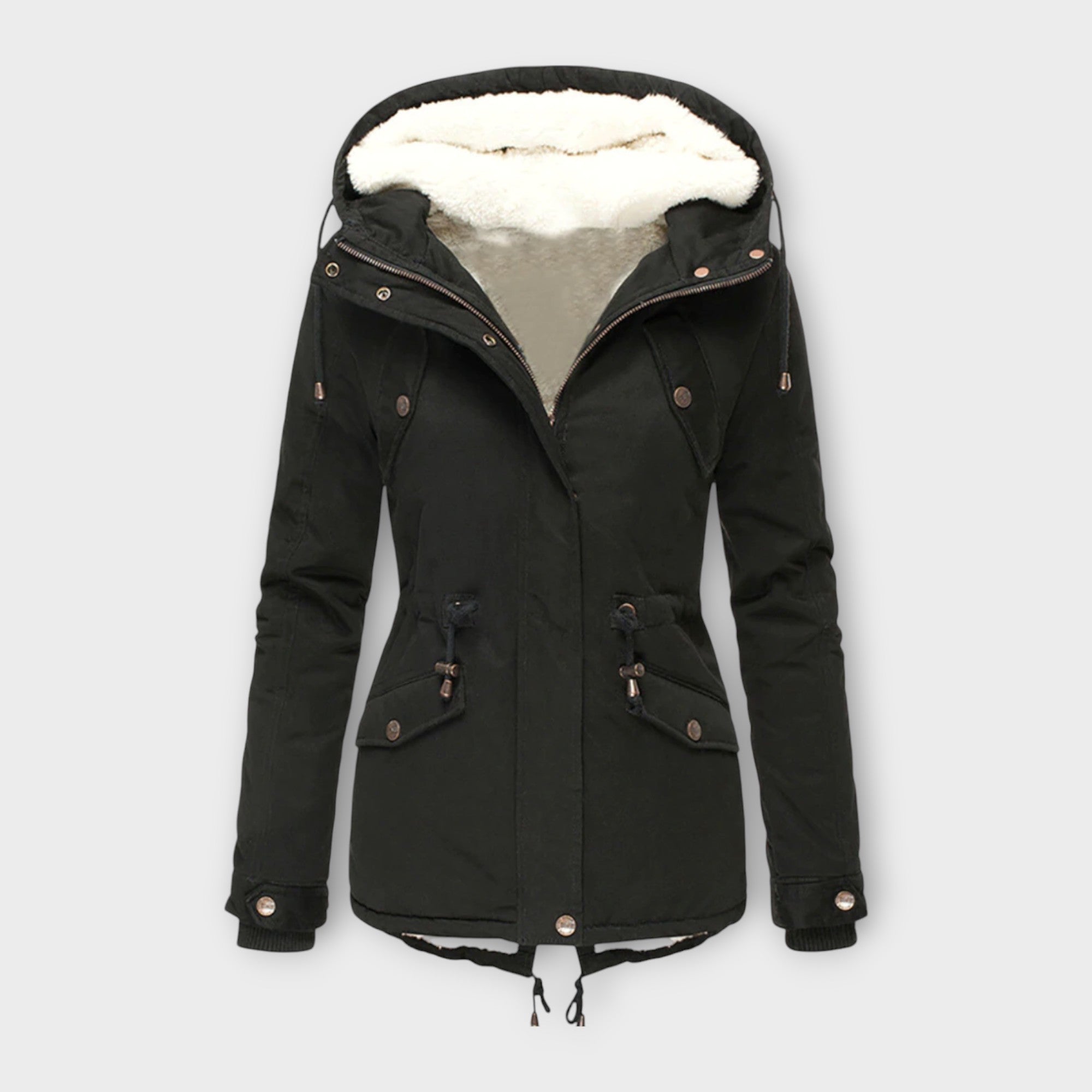 Women’s Insulated Waterproof Jacket, Adjustable Fit, Four Pockets, Warm, Water-Resistant