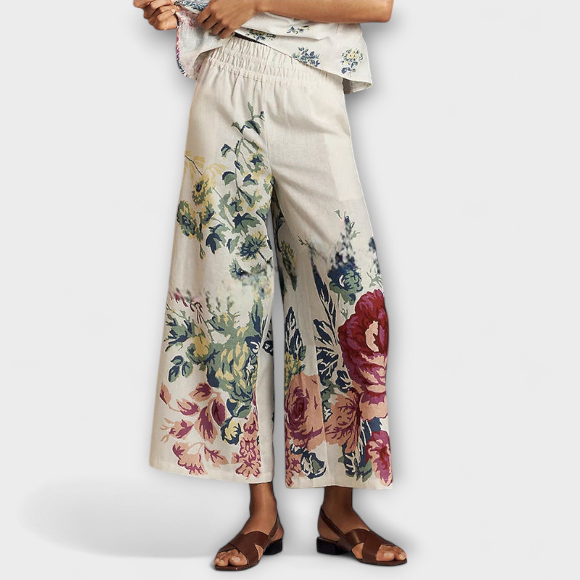 Women’s Linen Blend Ankle-Length Dress, Sleeveless, Off-Shoulder Neckline, Loose Fit