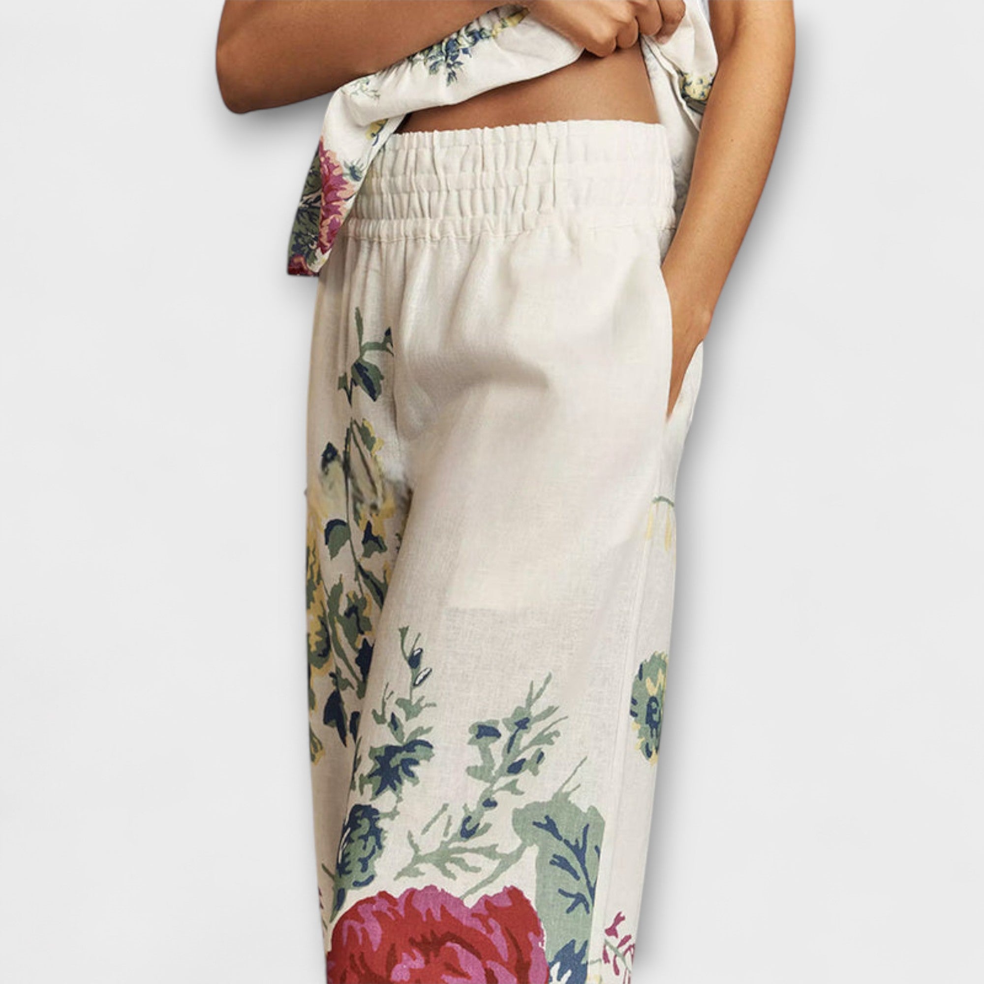 Women’s Linen Blend Ankle-Length Dress, Sleeveless, Off-Shoulder Neckline, Loose Fit