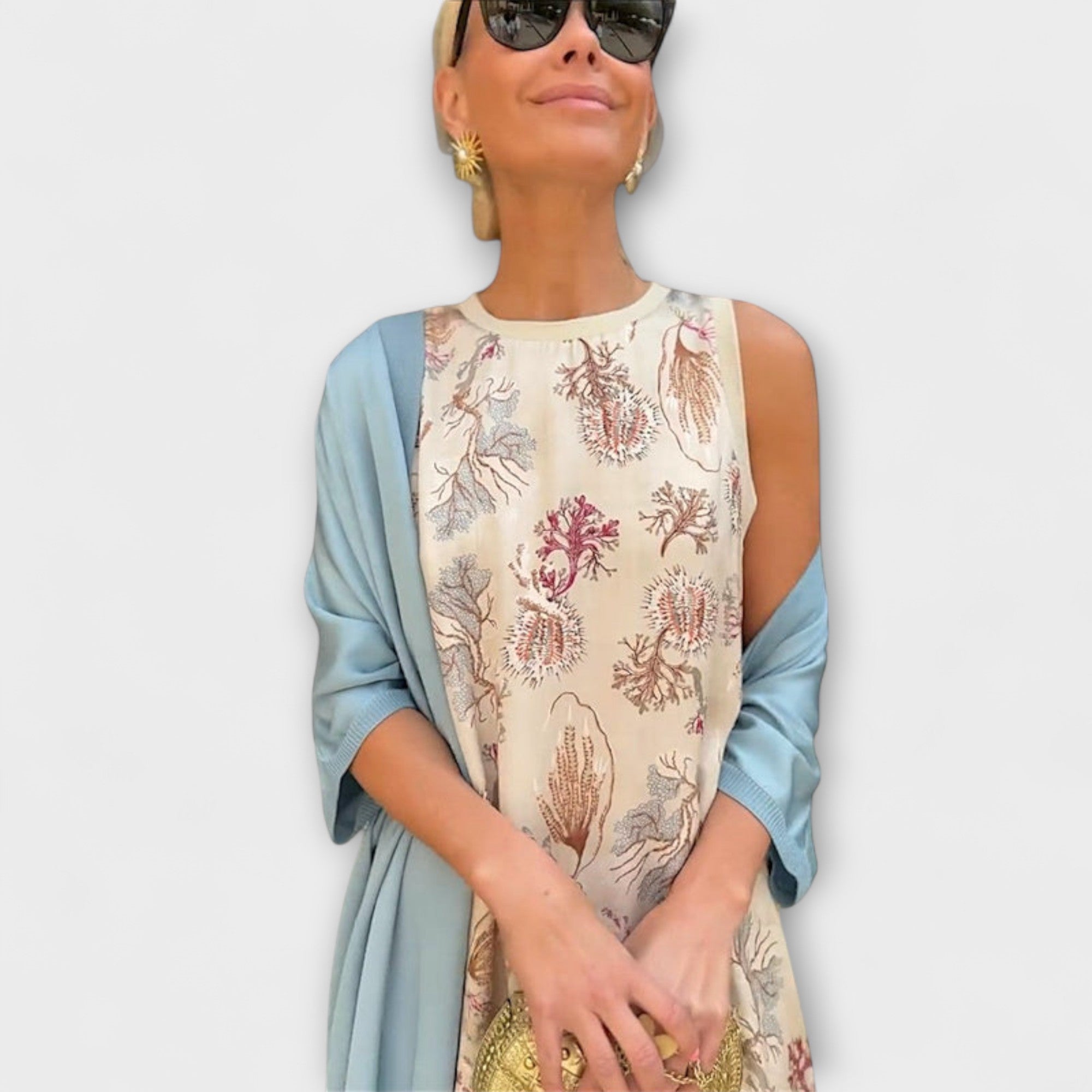 Women’s Maxi Dress, Sleeveless, Floral Pattern, Flowing Fit, Lightweight Material