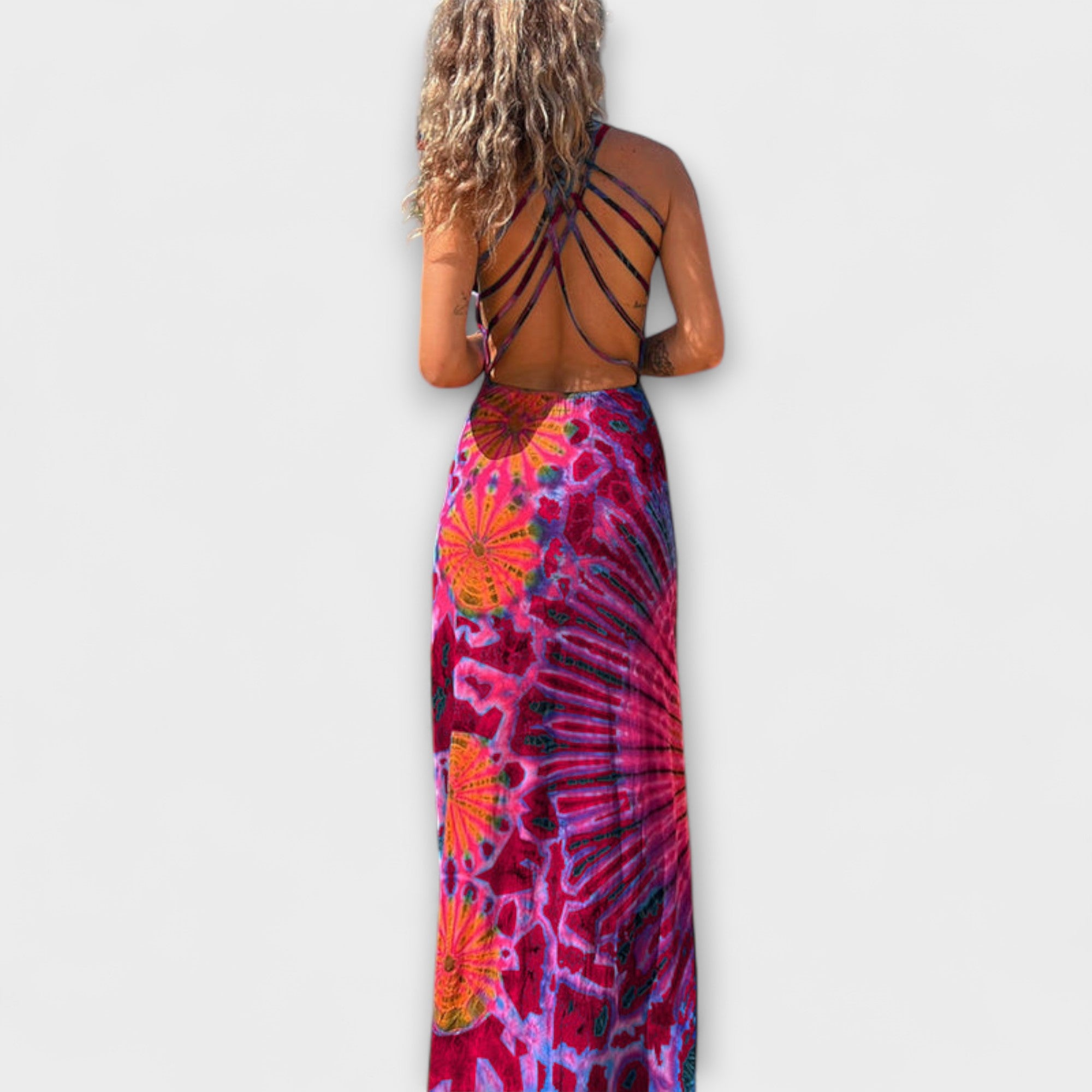 Women’s Maxi Dress, Sleeveless, Round Neck, Regular Fit, Unplaced Print, High-Quality Fabric