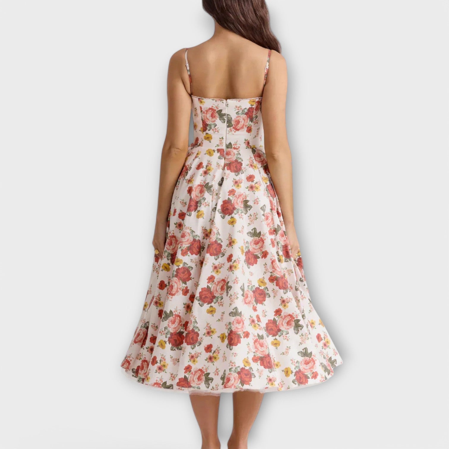 Women’s Midi Dress, Blue, Sleeveless, Strappy Neckline, Fitted, Lightweight Breathable Fabric