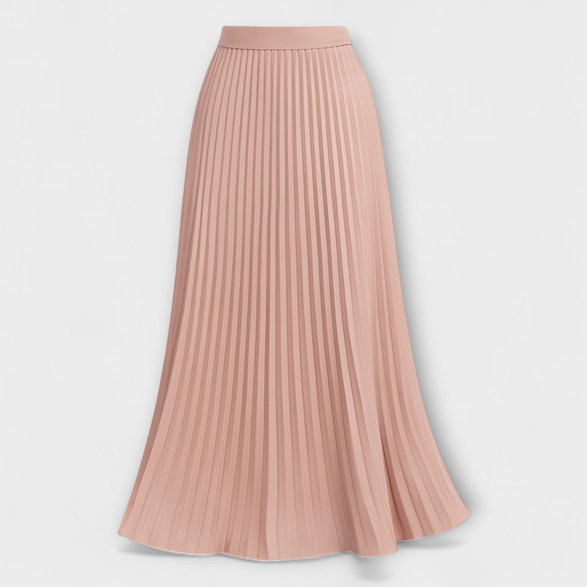 Women’s Pleated Maxi Skirt, Lightweight, Flowing Fit, Sleeveless, No Neckline