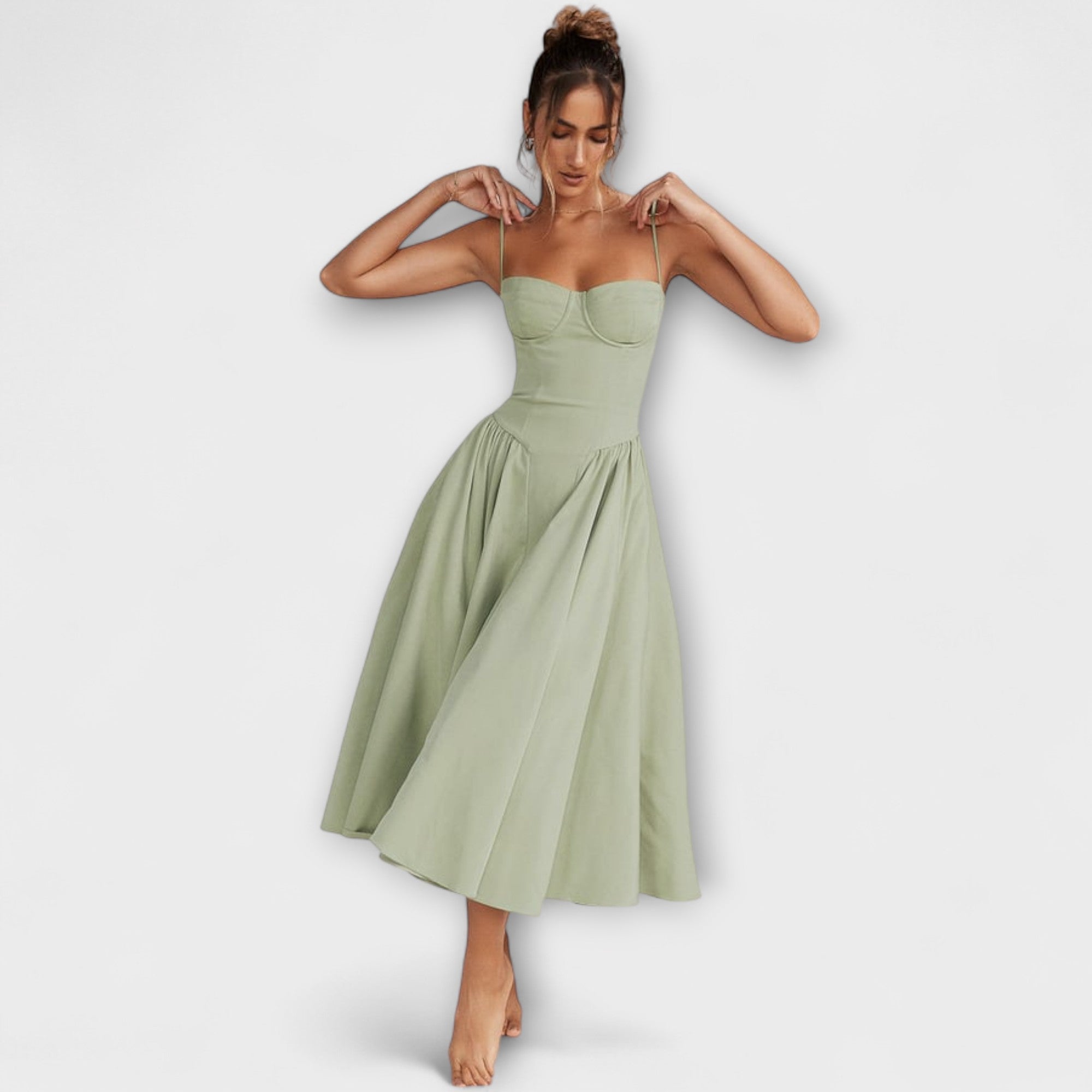 Women’s Sleeveless Corset Dress, Tailored Fit, Minimalist Elegant Silhouette