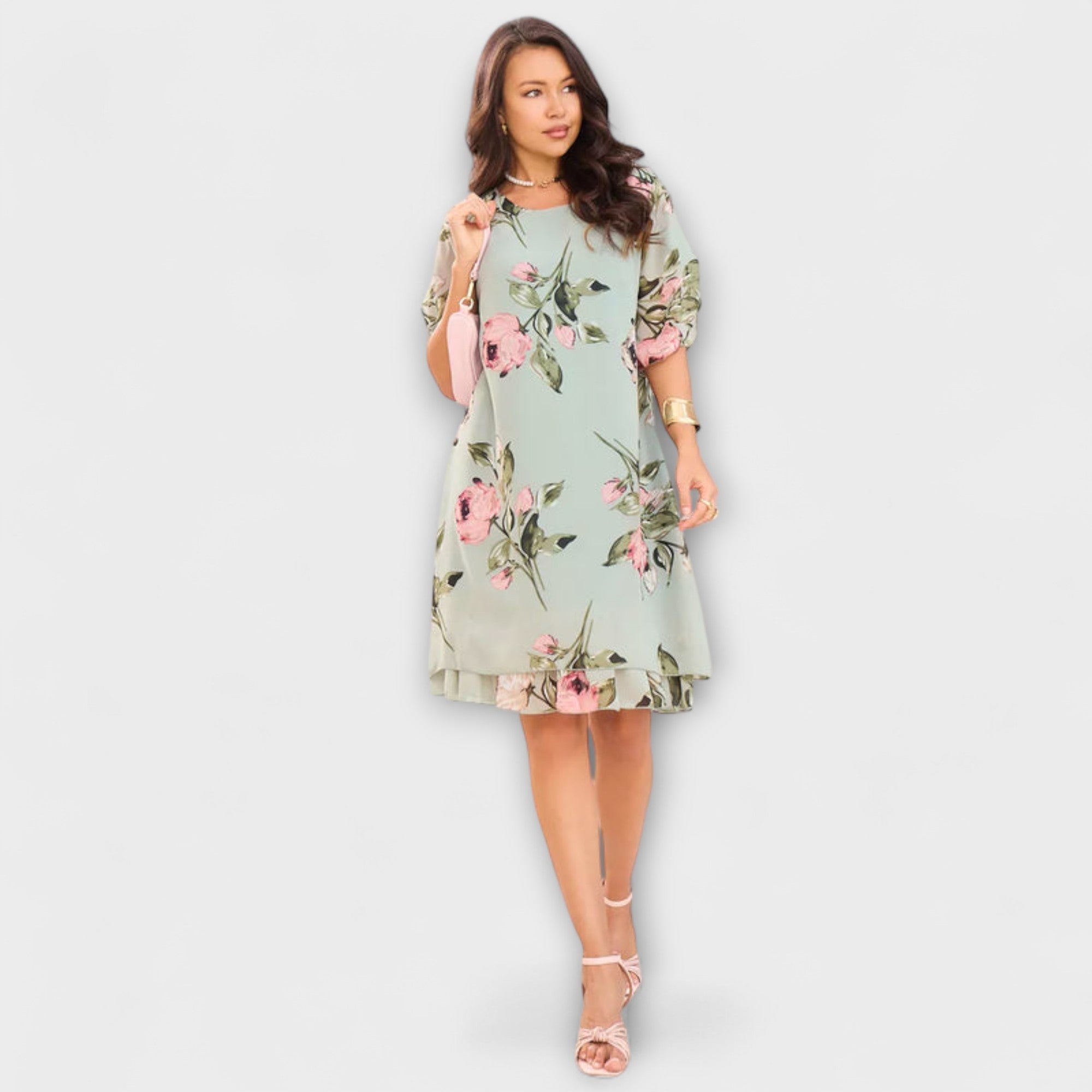 Women’s Summer Dress Sleeveless Round Neck Lightweight Breathable Relaxed Fit