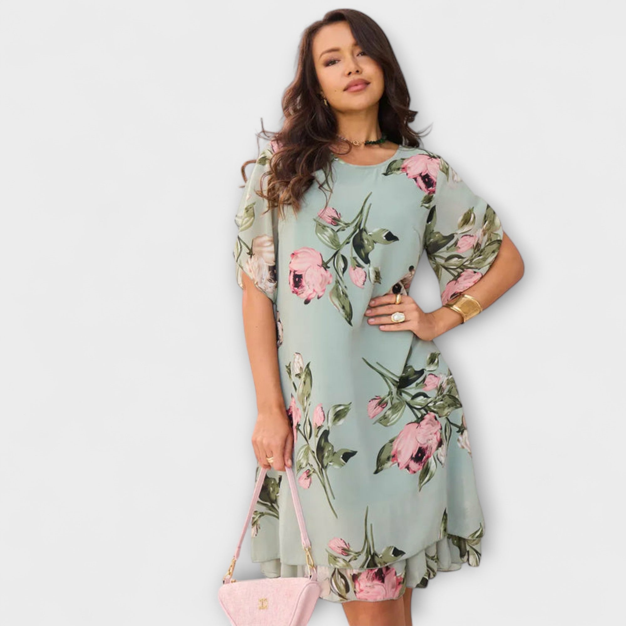 Women’s Summer Dress Sleeveless Round Neck Lightweight Breathable Relaxed Fit