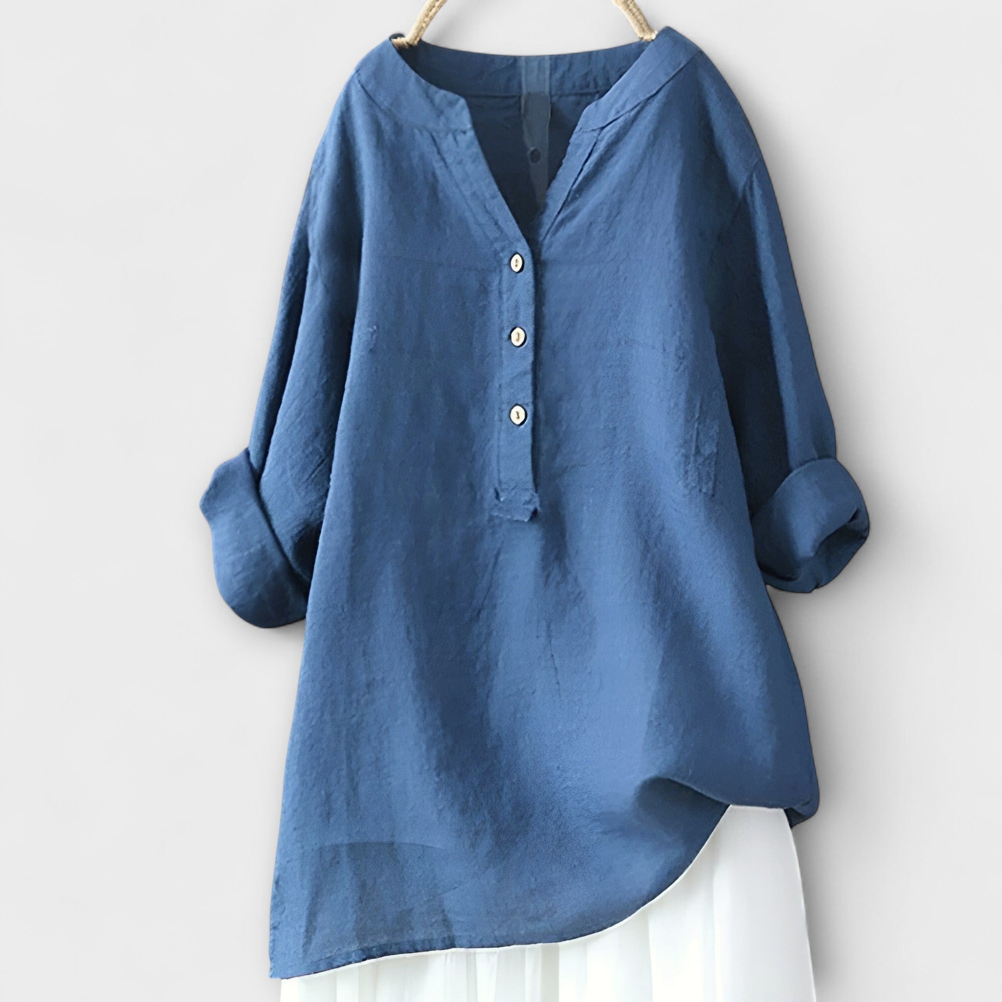 Women’s Cotton Blend Blouse, Lightweight, Relaxed Fit