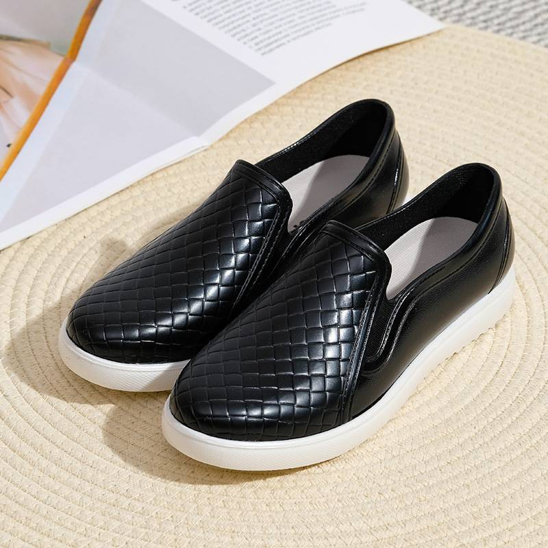 Women’s Slip-On Sneakers Cushioned Sole Elastic Side Panels Textured Upper Lightweight Support