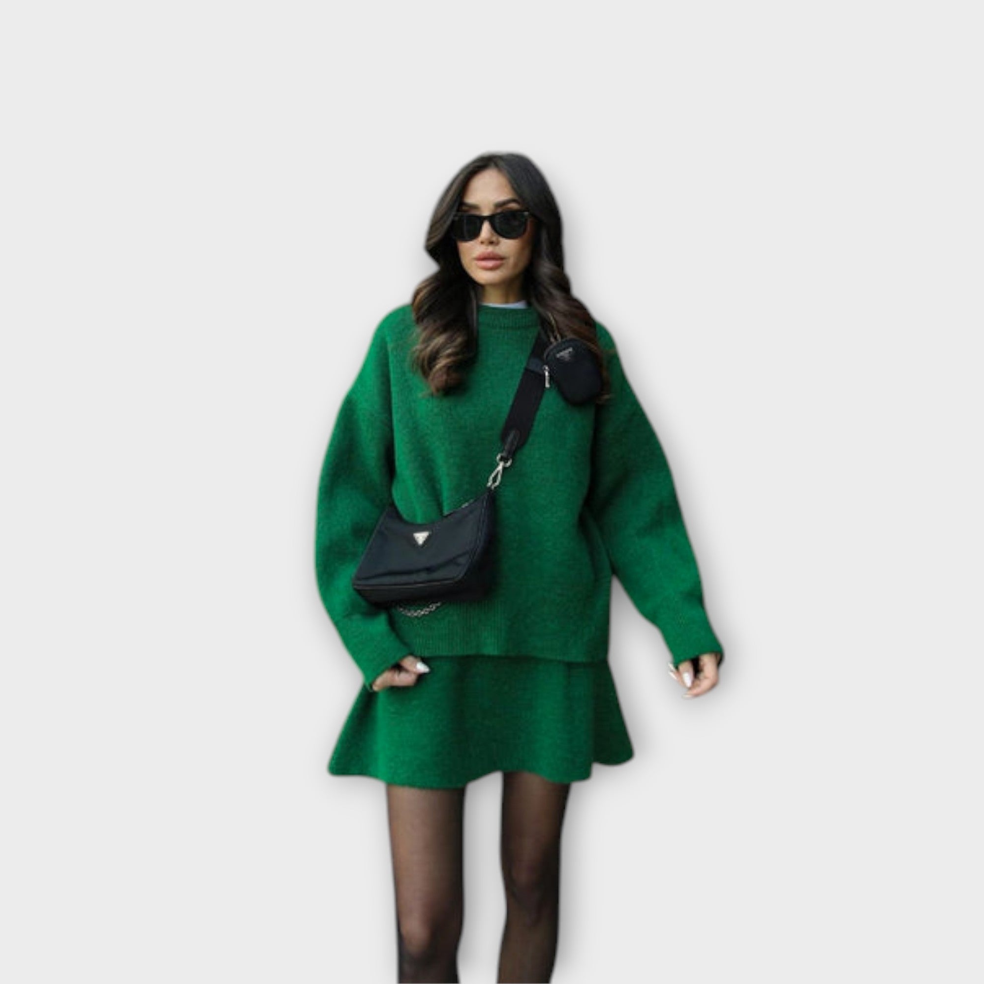 Women’s Knitwear Set, Coordinated Top and Trousers, Soft Breathable Fabric, Comfortable Fit