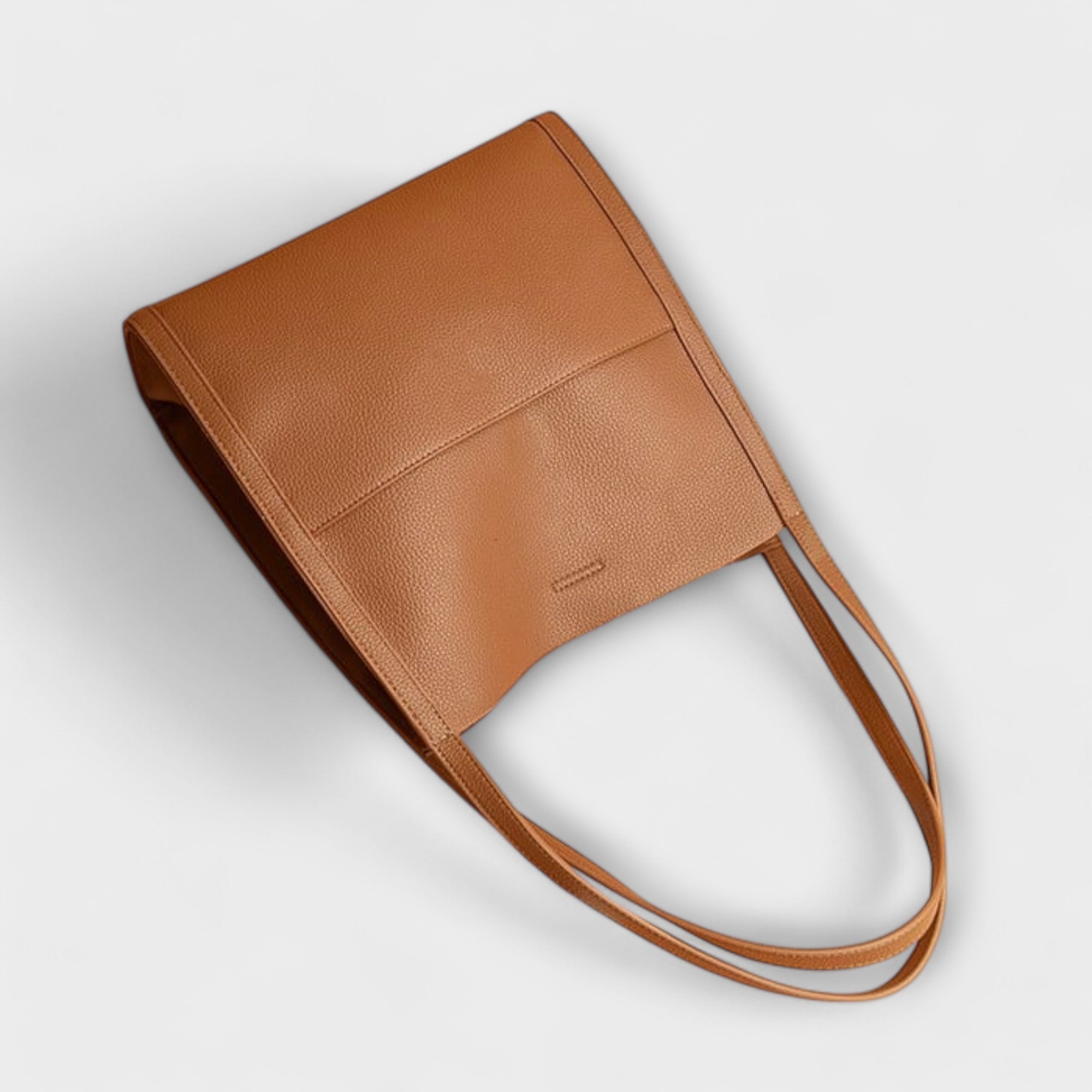 Leather Bag, Spacious Interior, Durable Handles, Versatile Everyday Accessory
