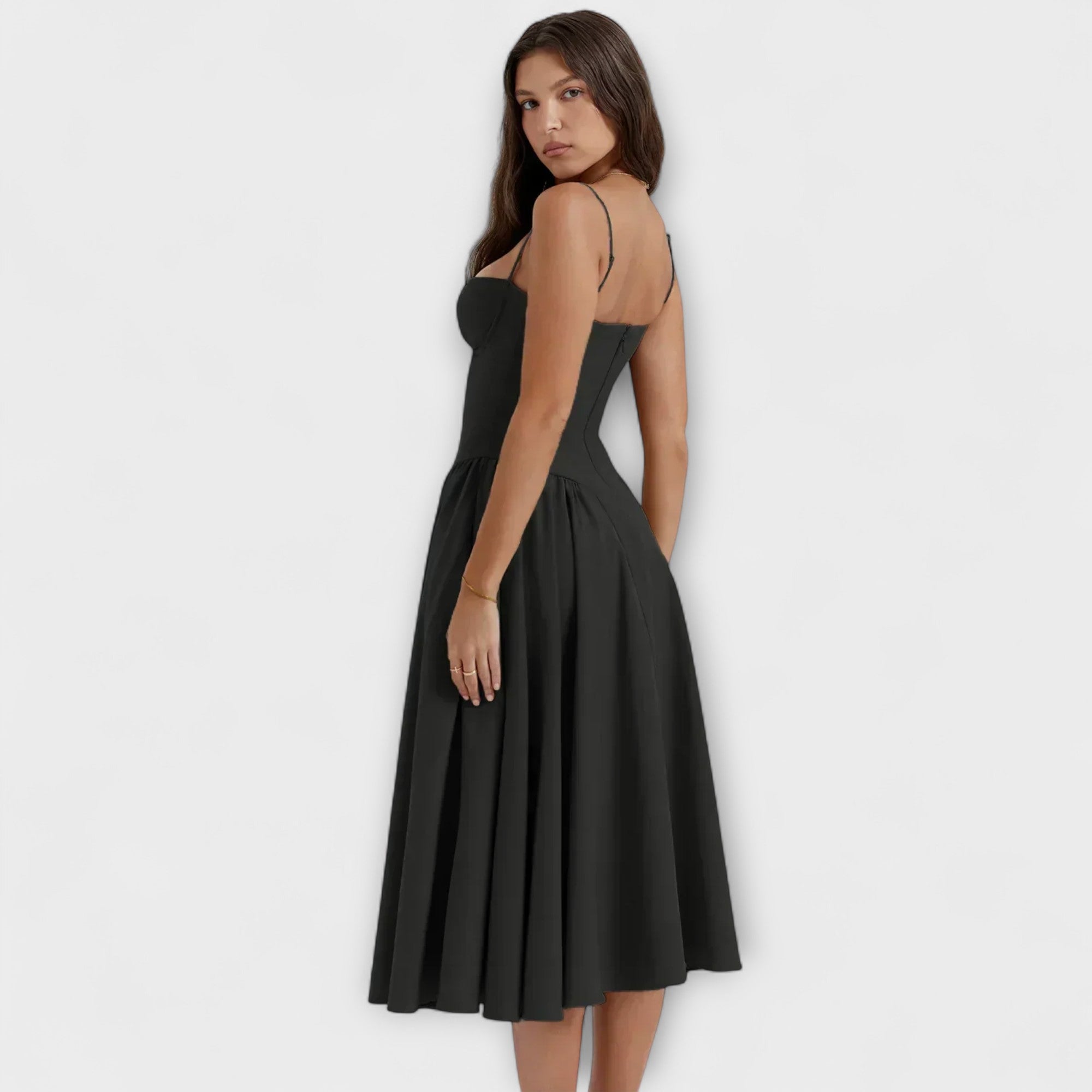 Women’s Sleeveless Corset Dress, Tailored Fit, Minimalist Elegant Silhouette