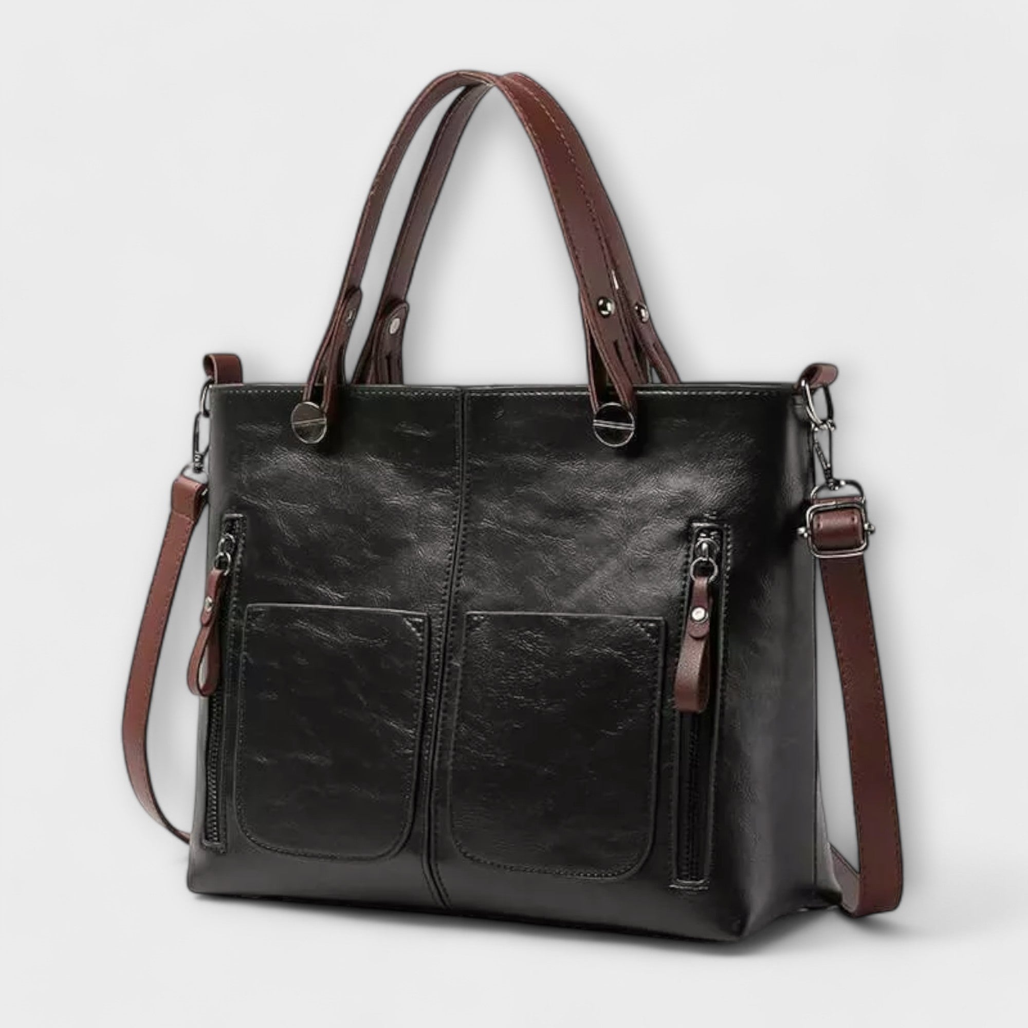 Leather Bag, Leather, Spacious Interior, Durable, Practical Design