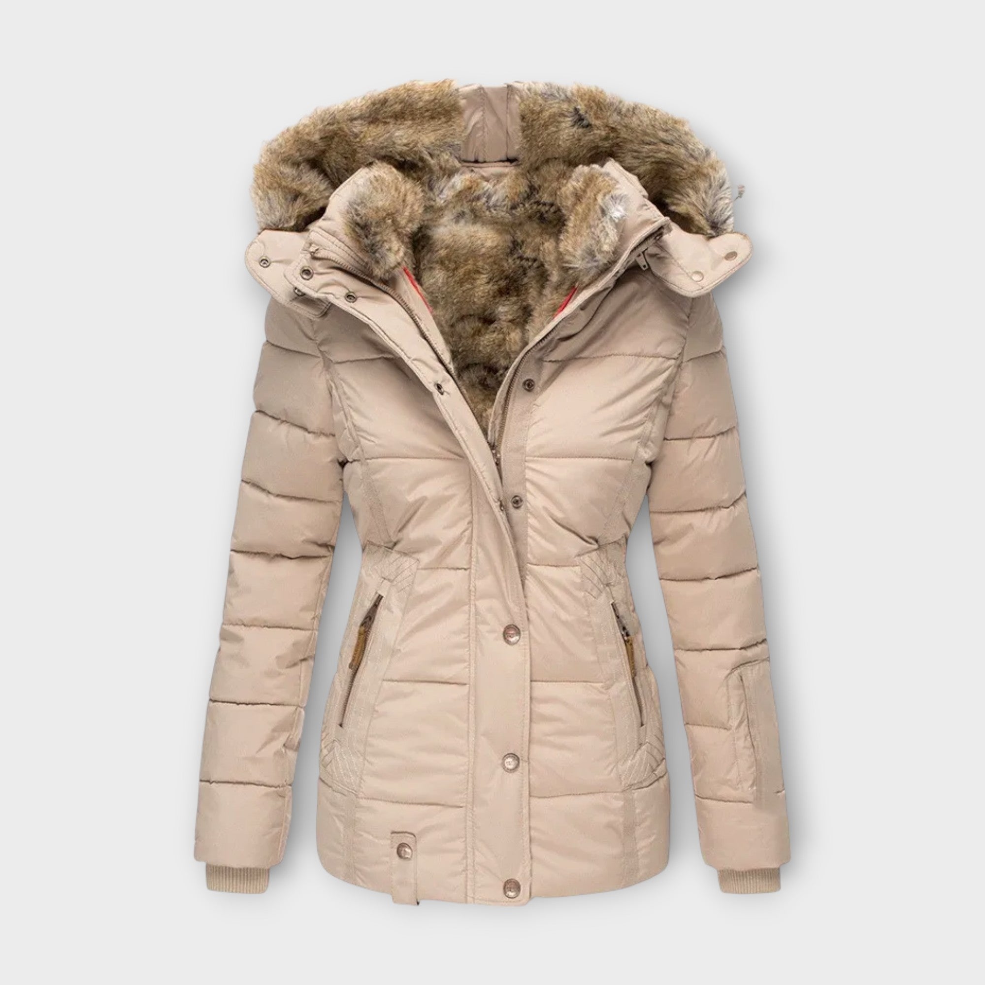 Women’s Fur-Lined Warm Jacket, Durable, Comfortable, Sophisticated Outerwear