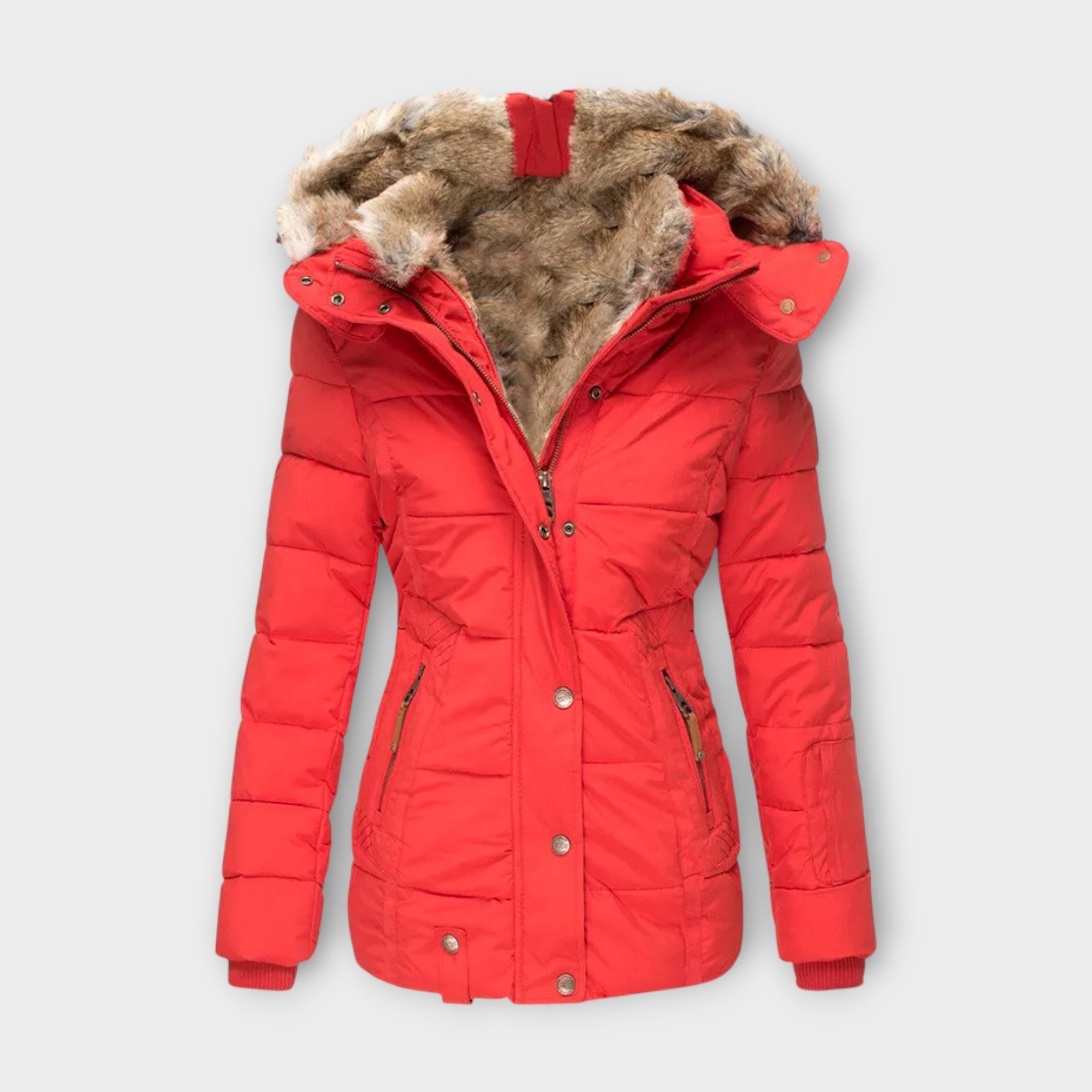 Women’s Fur-Lined Warm Jacket, Durable, Comfortable, Sophisticated Outerwear