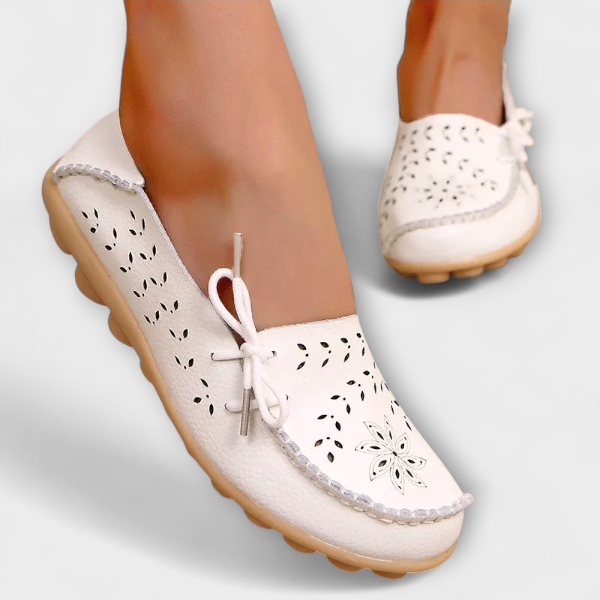 Women’s Ballerina Shoes, Genuine Leather, Slip-On, Flat Sole, Breathable, Comfortable