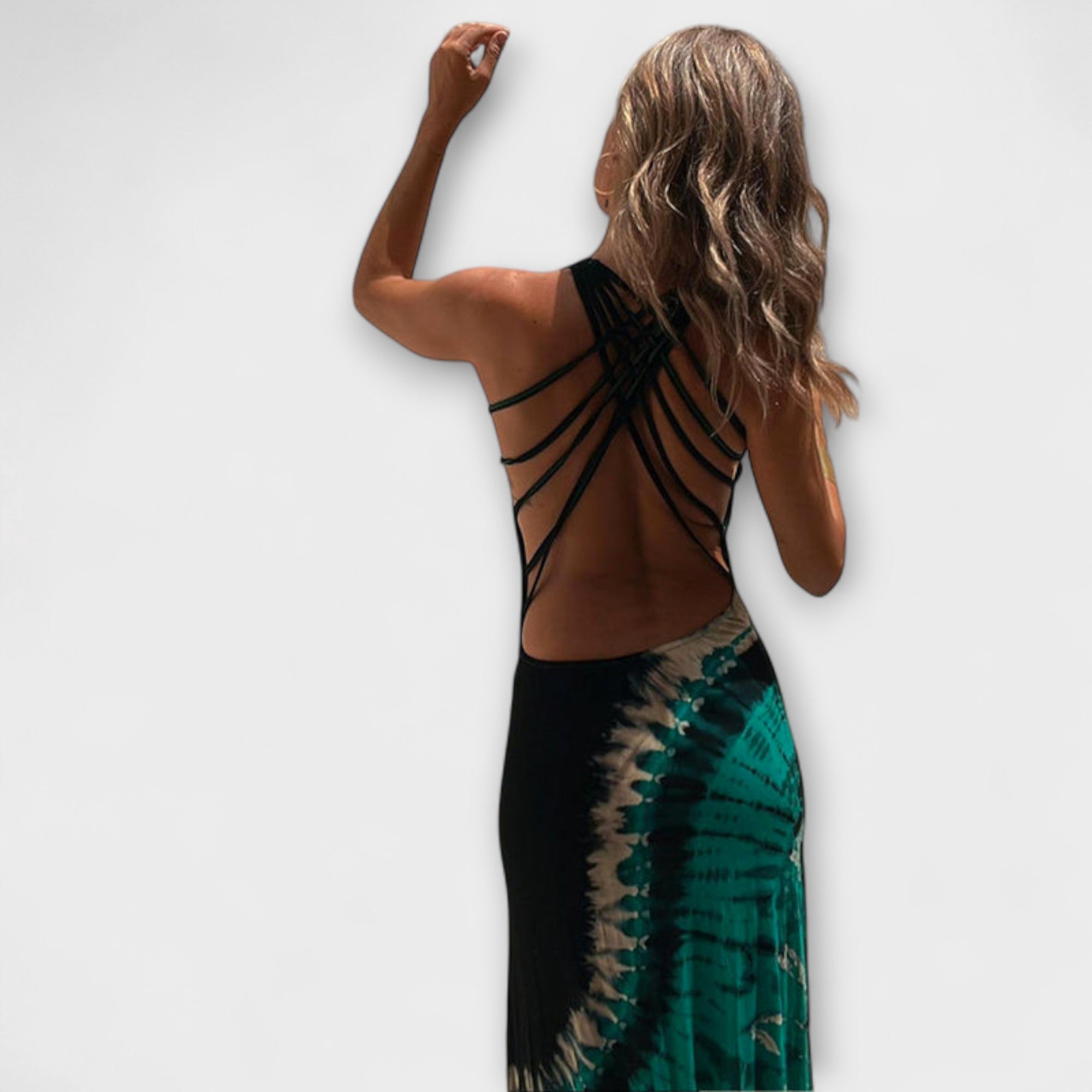 Women’s Ankle-Length Dress, Sleeveless, Round Neckline, Regular Fit, Polyester