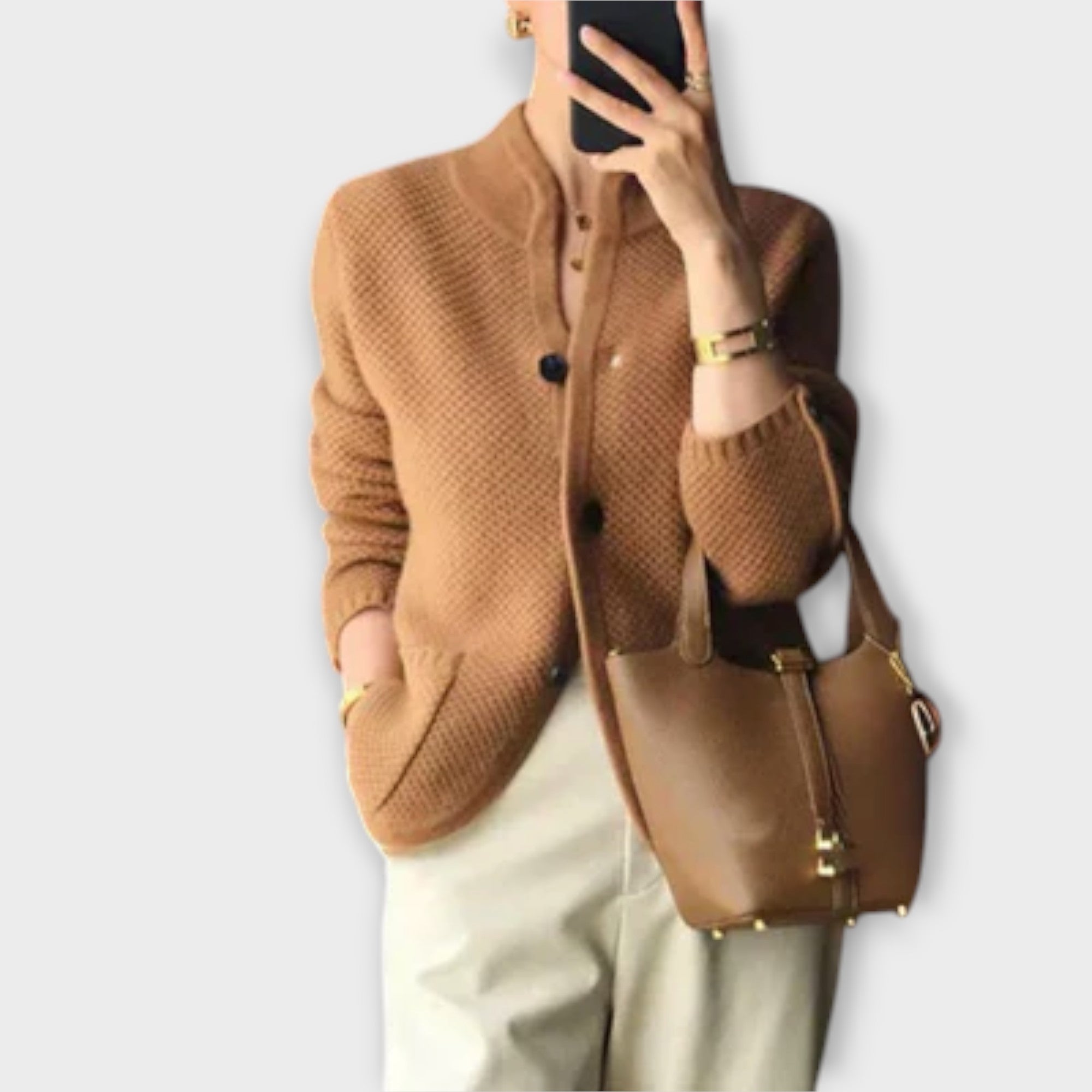 Women’s Cardigan, Relaxed Fit, Button Closure, Soft Warm Durable Material