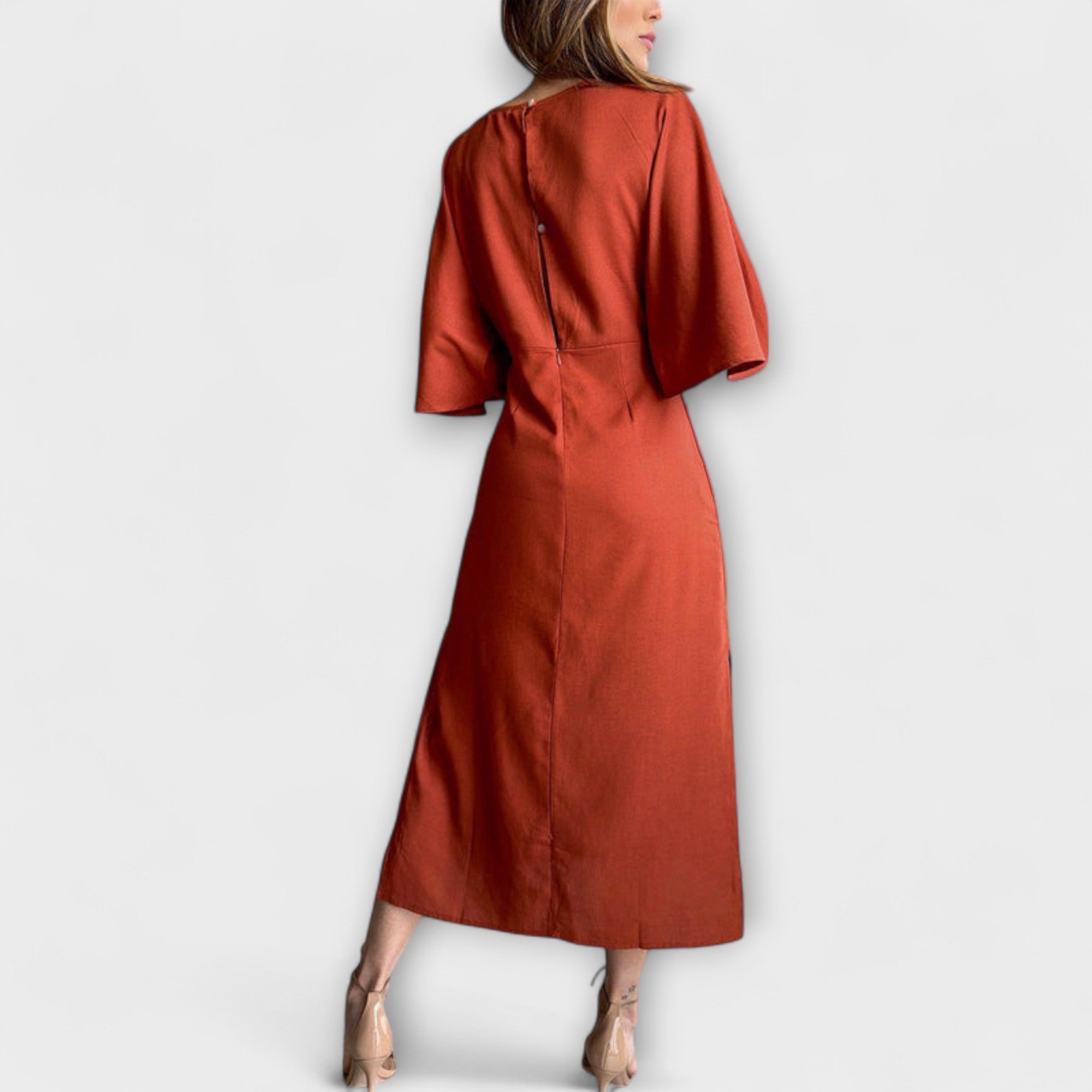 Women’s Casual Dress, Short Sleeve, Round Neck, Breathable Comfortable Fit