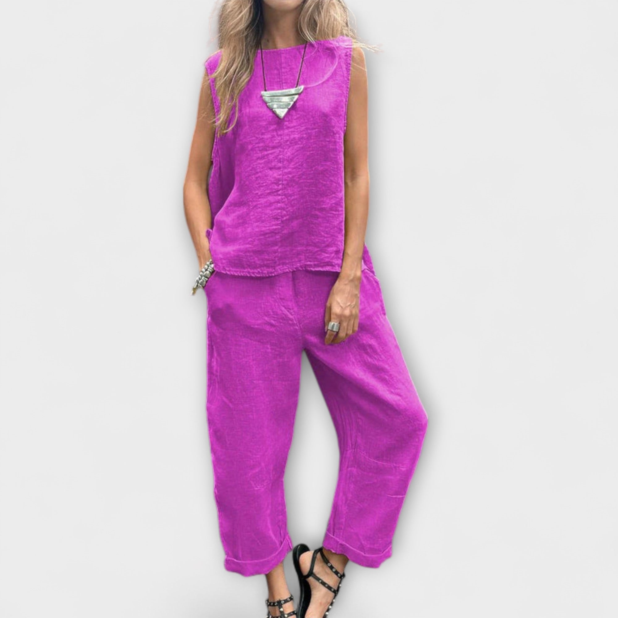 Women’s Cotton Suit, Stretch Fit, Breathable, Structured, Soft Touch