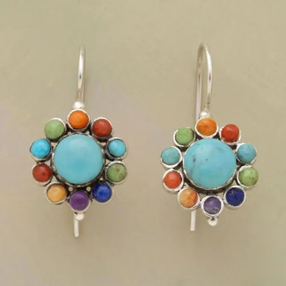 Women’s Earrings, Luminous Stone, Polished Finish, Radiant Shimmer, Durable Metal Craftsmanship