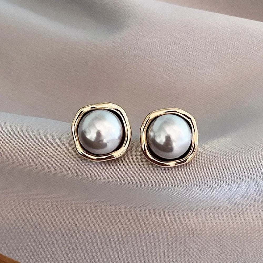 Women’s Earrings, Polished Durable Metal, Sparkling Stone Finish, Refined Design